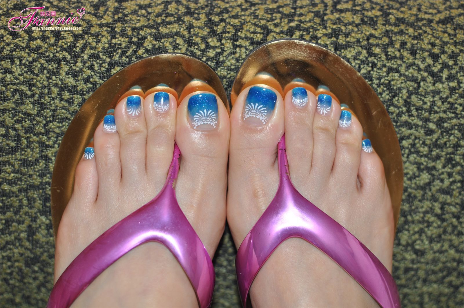 Fannie芬妮高清原图之孔雀蓝（粉拖）NO.219