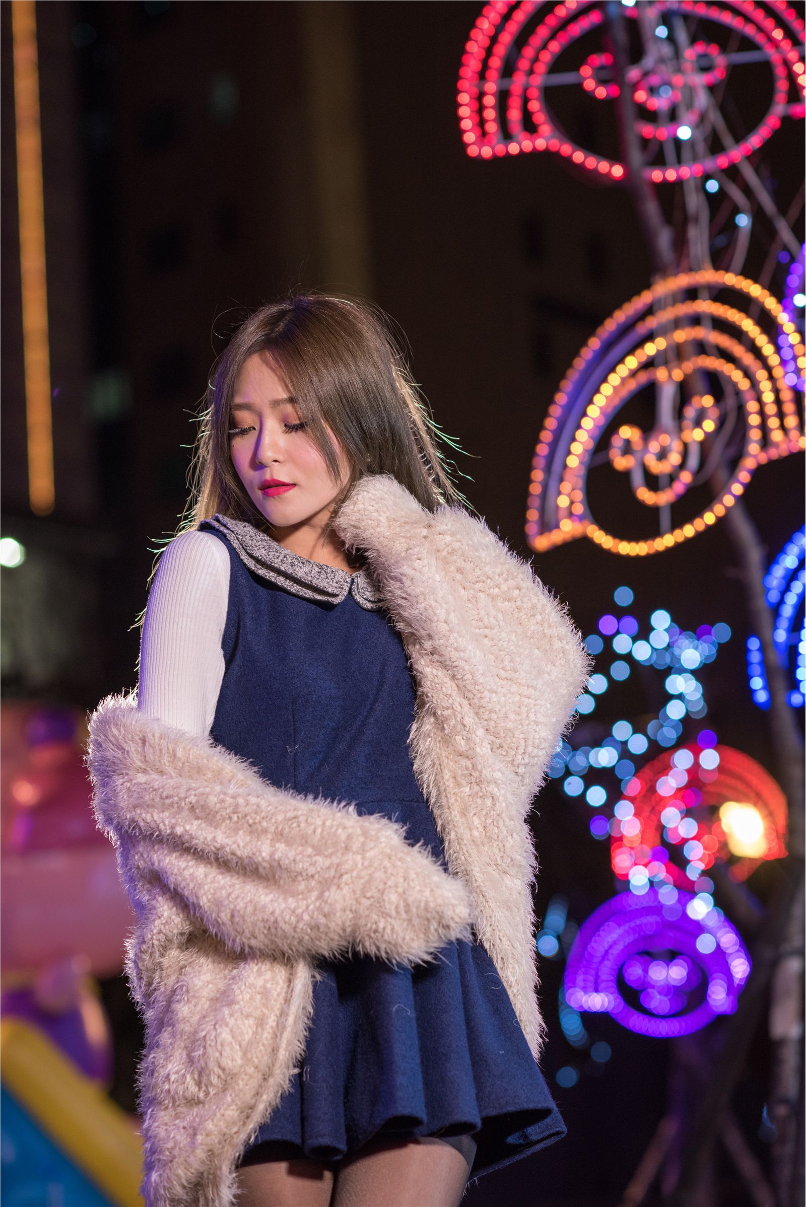 Beautyleg女神-小雪 Winnie新北欢乐耶诞城 圣诞夜拍超清合集