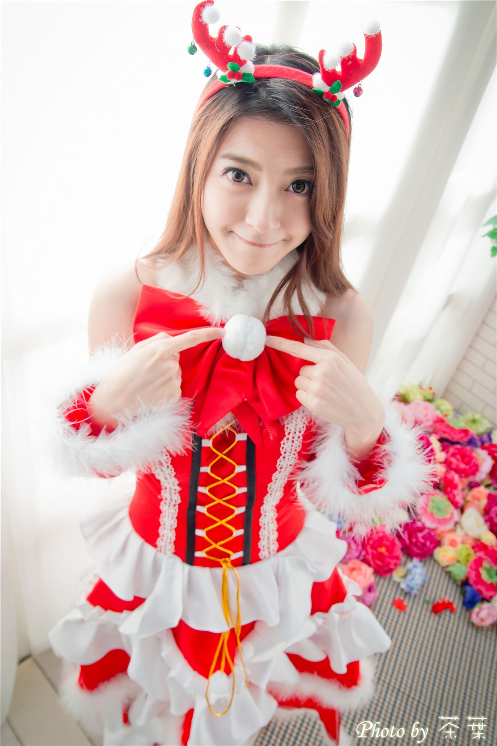 极品台湾正妹高材生李思娴卖萌圣诞装