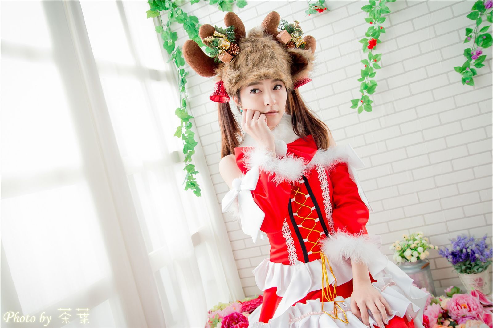 极品台湾正妹高材生李思娴卖萌圣诞装