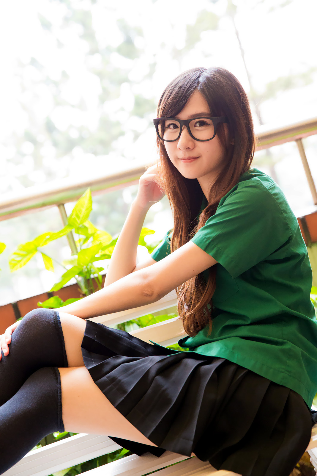 可爱清纯美女李思娴-北一女中制服外拍