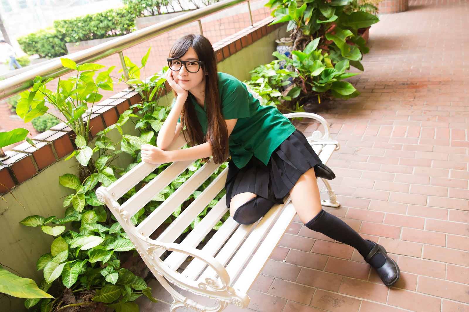 可爱清纯美女李思娴-北一女中制服外拍