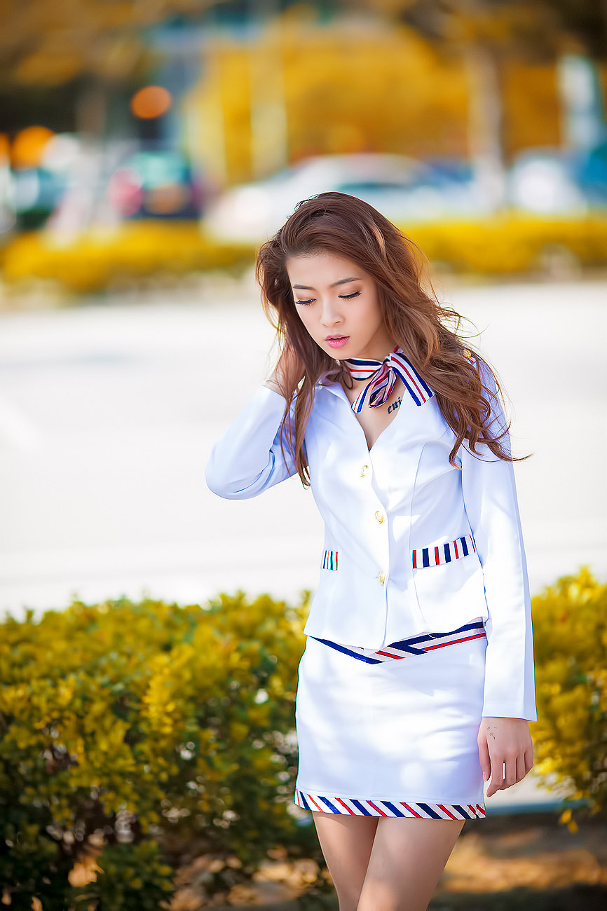 刘思琪 美丽空姐 香港国际机场