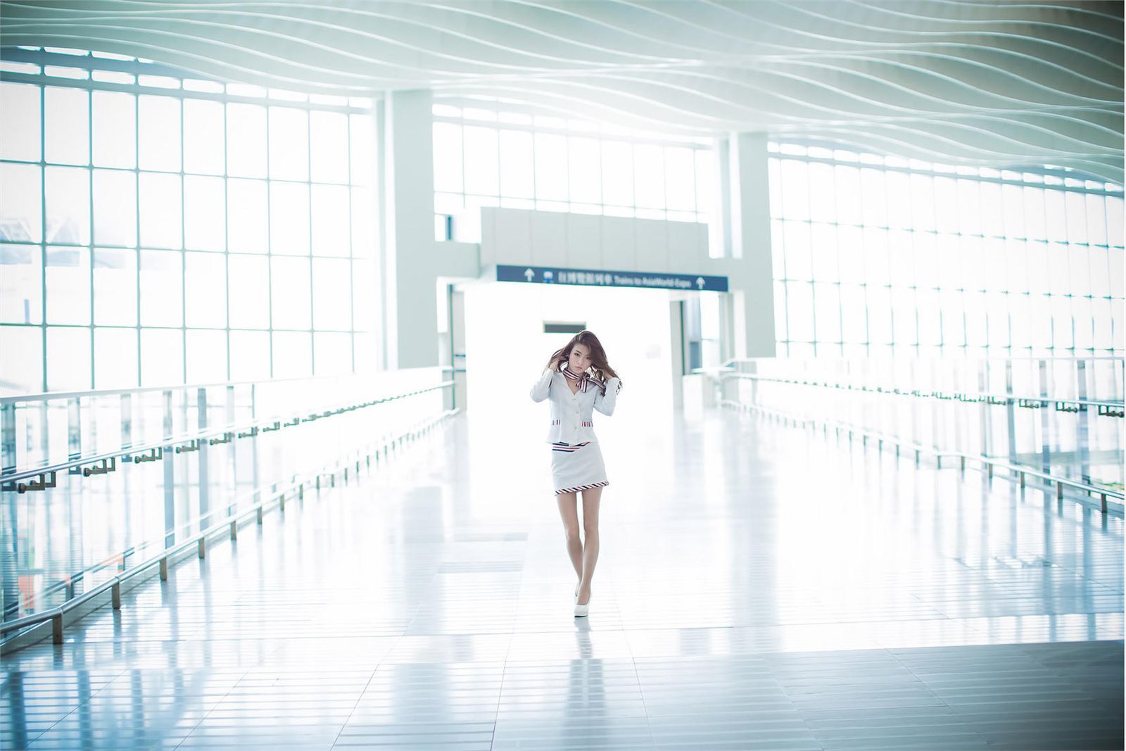 刘思琪 美丽空姐 香港国际机场