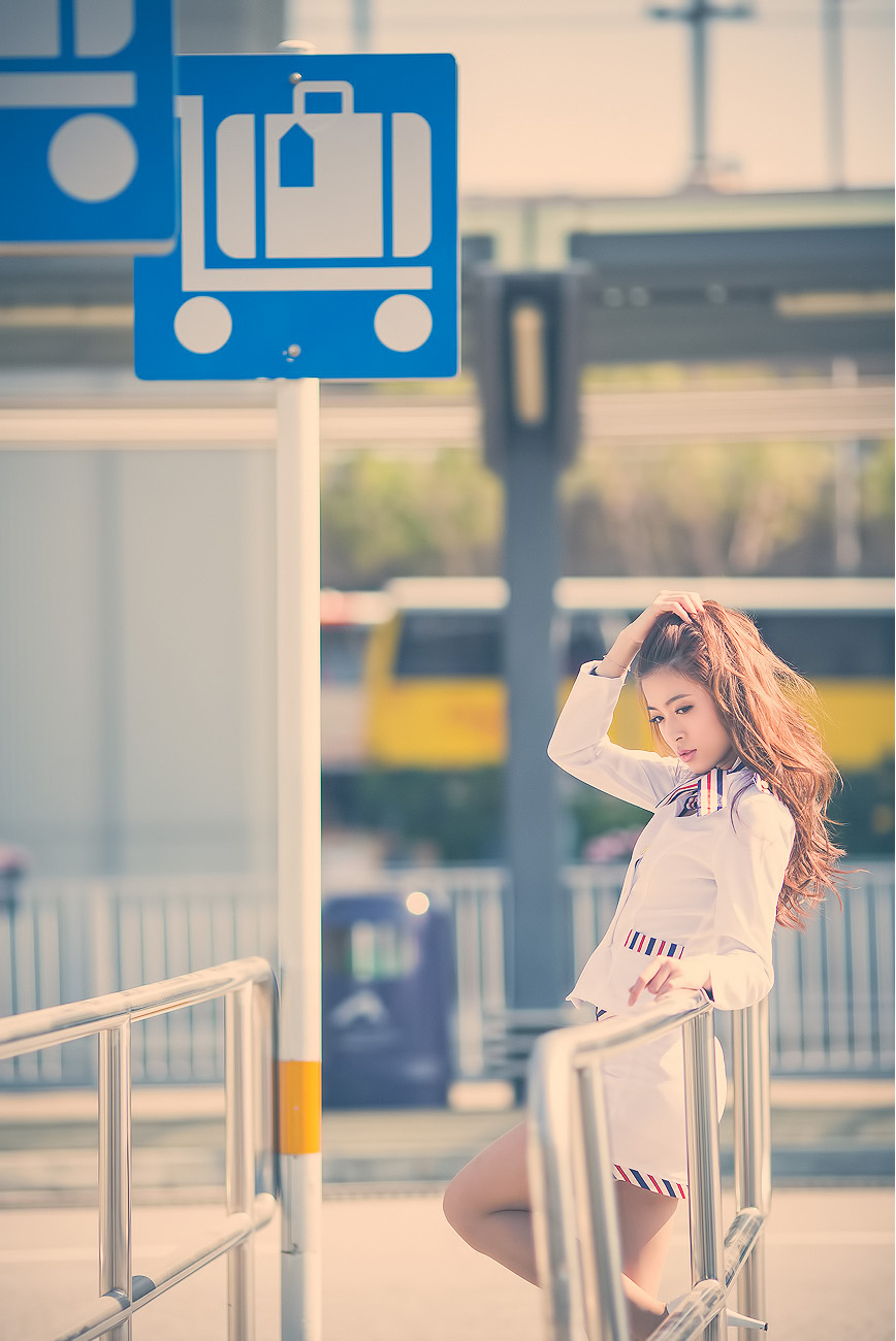 刘思琪 美丽空姐 香港国际机场