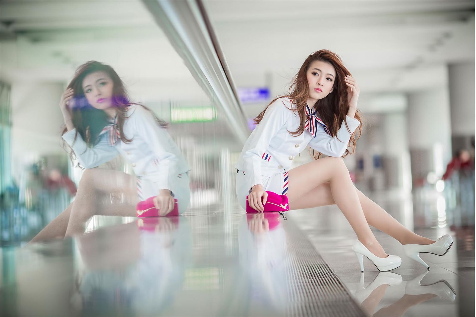 刘思琪 美丽空姐 香港国际机场