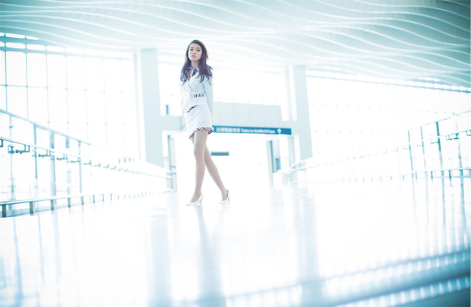 刘思琪 美丽空姐 香港国际机场