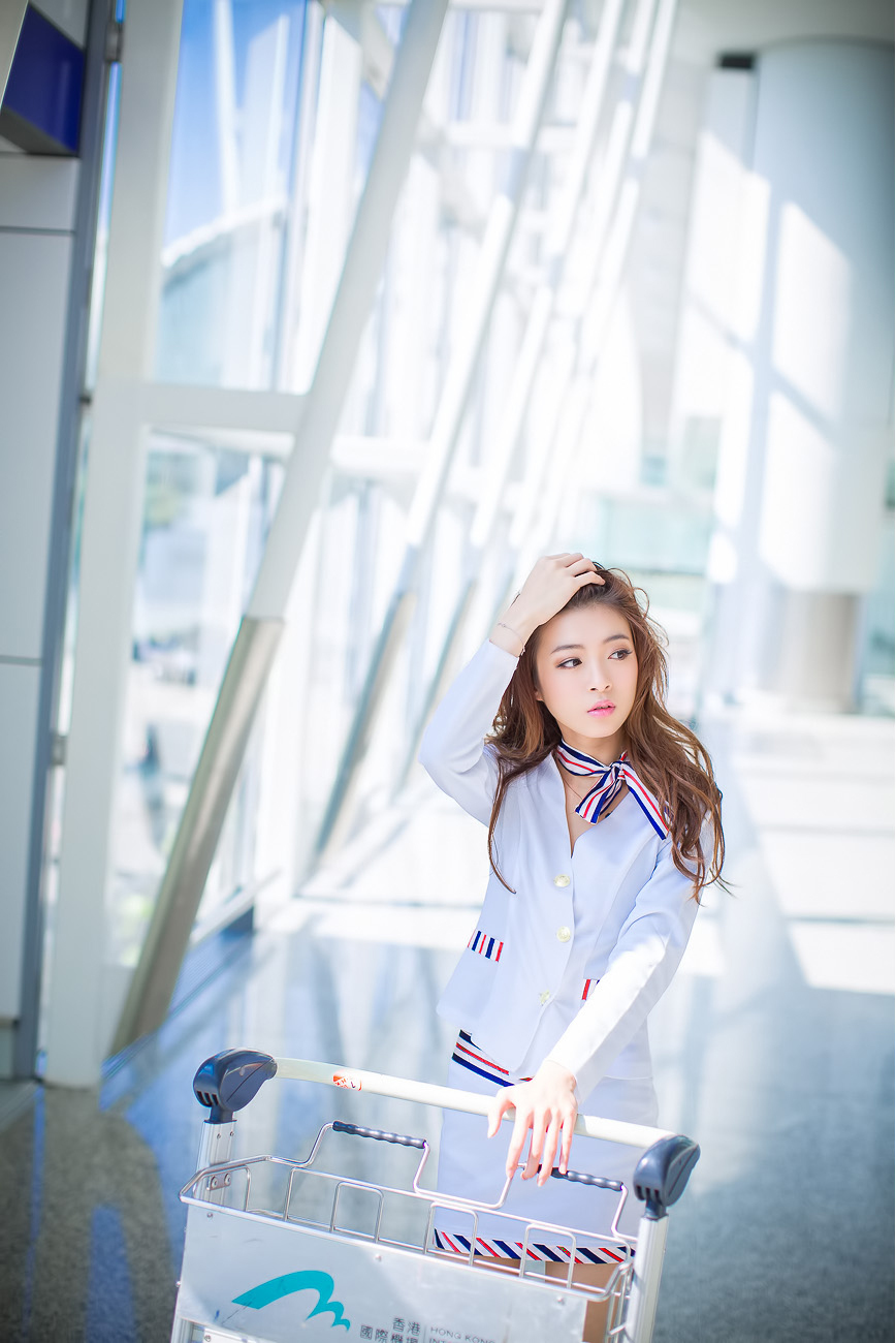 刘思琪 美丽空姐 香港国际机场