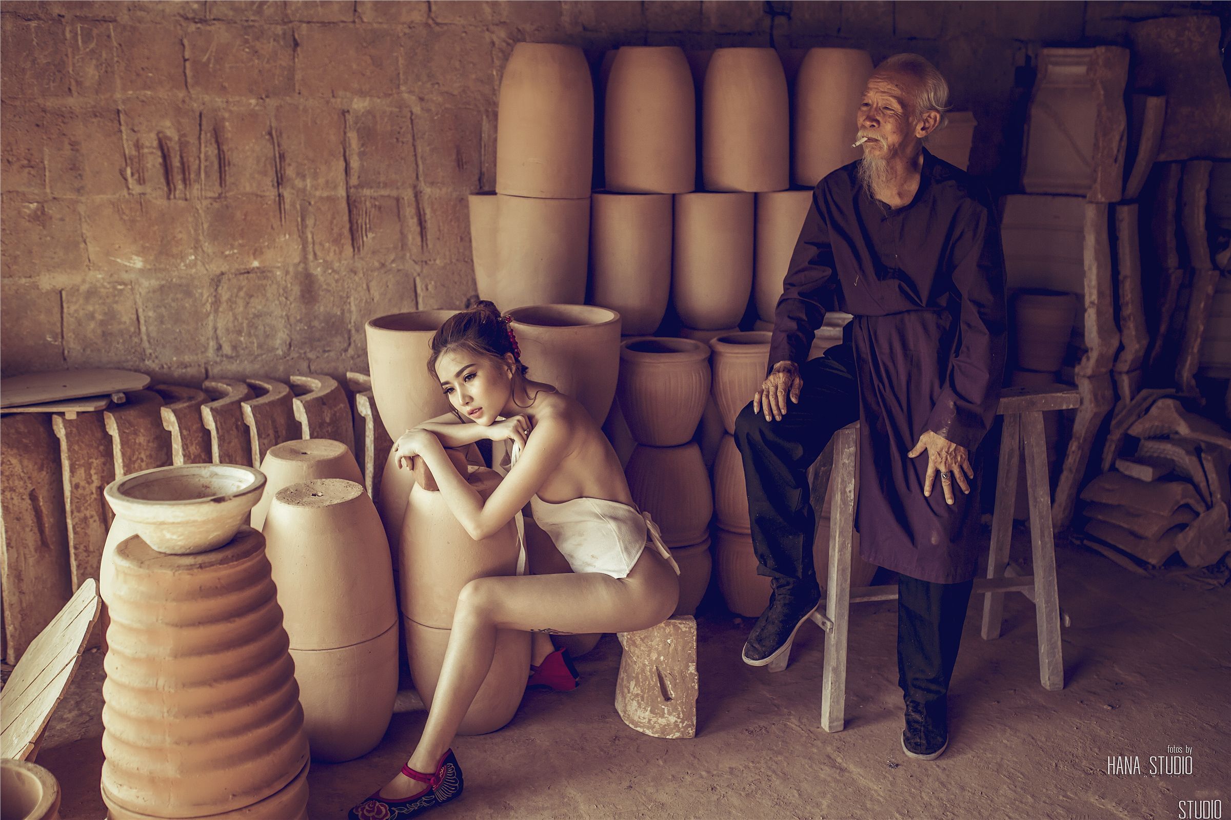 越南名模Thuy Nga Phm 越南陶瓷写真