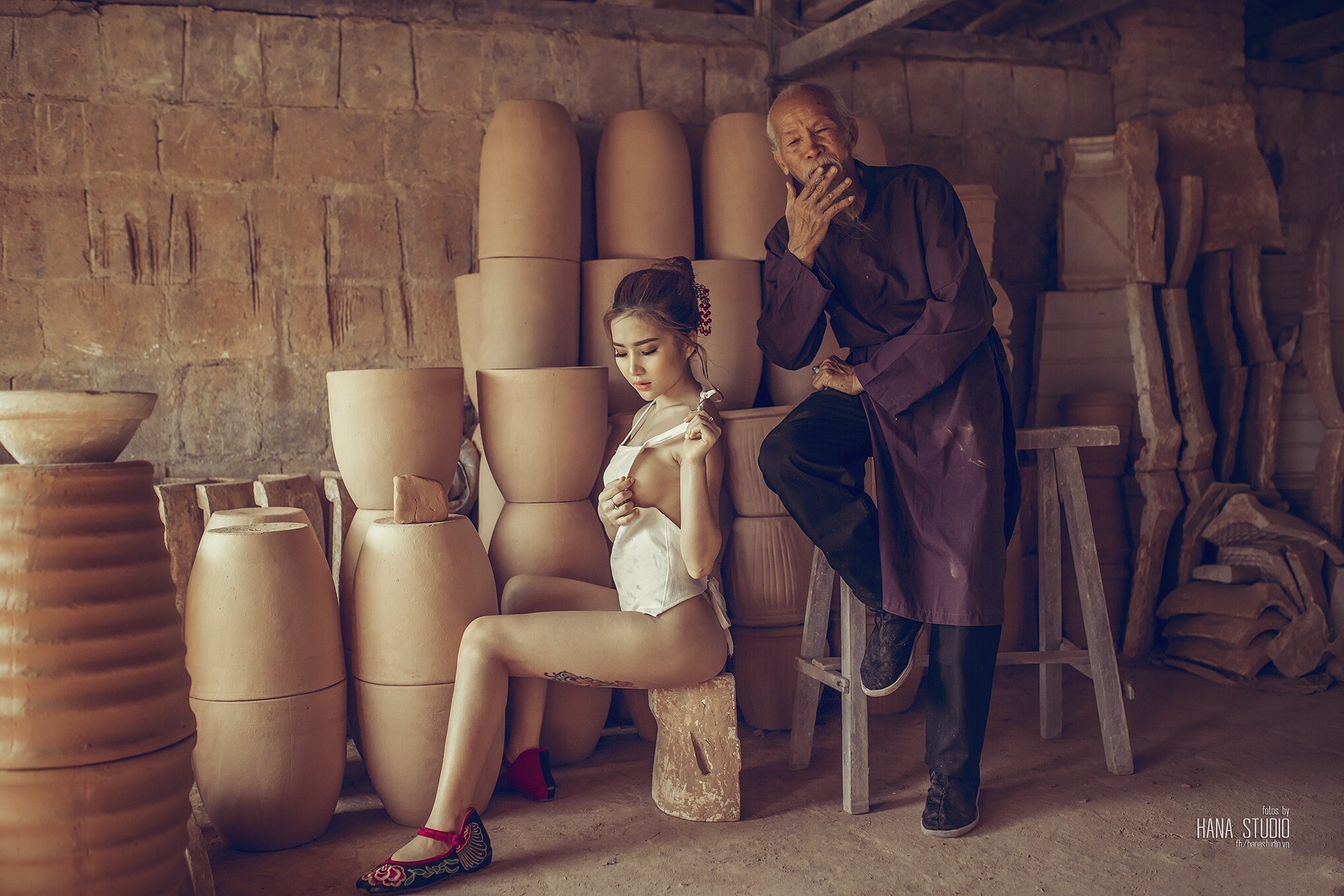 越南名模Thuy Nga Phm 越南陶瓷写真