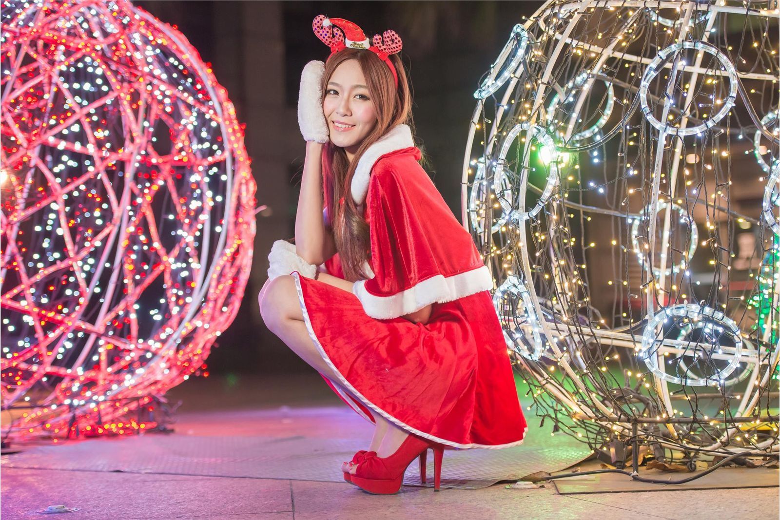 圣诞美腿棚拍 外拍 小雪