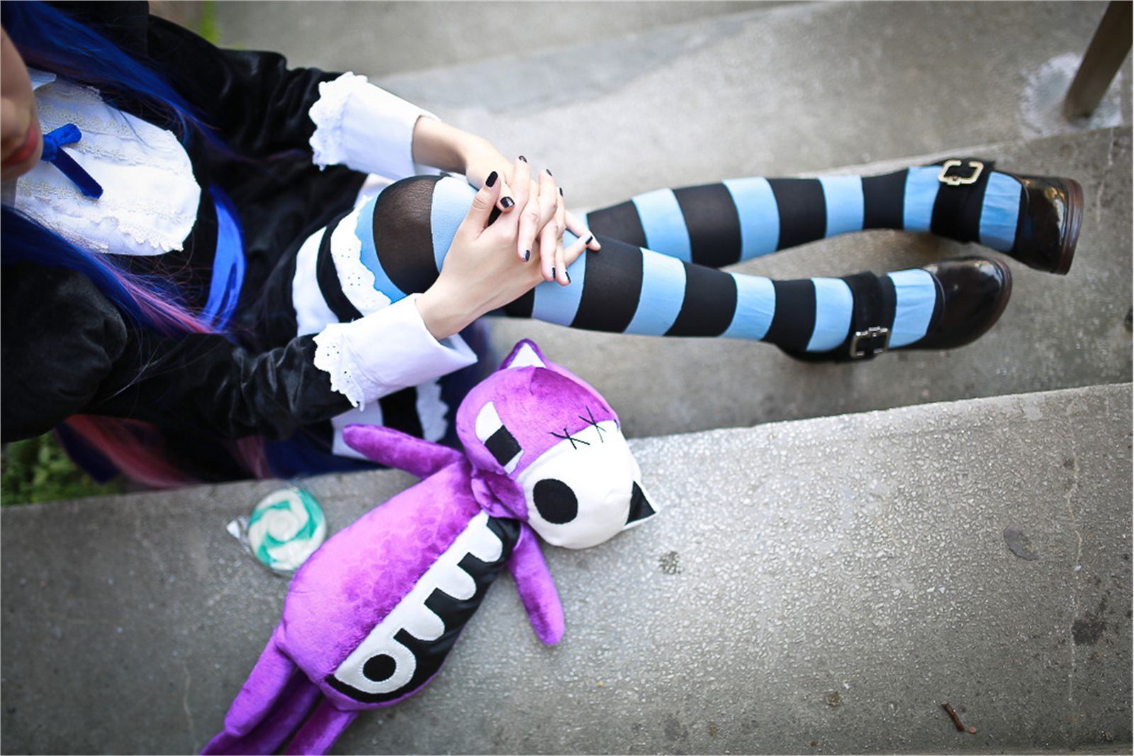 台湾清纯美女-妮妮 COS Stocking外拍