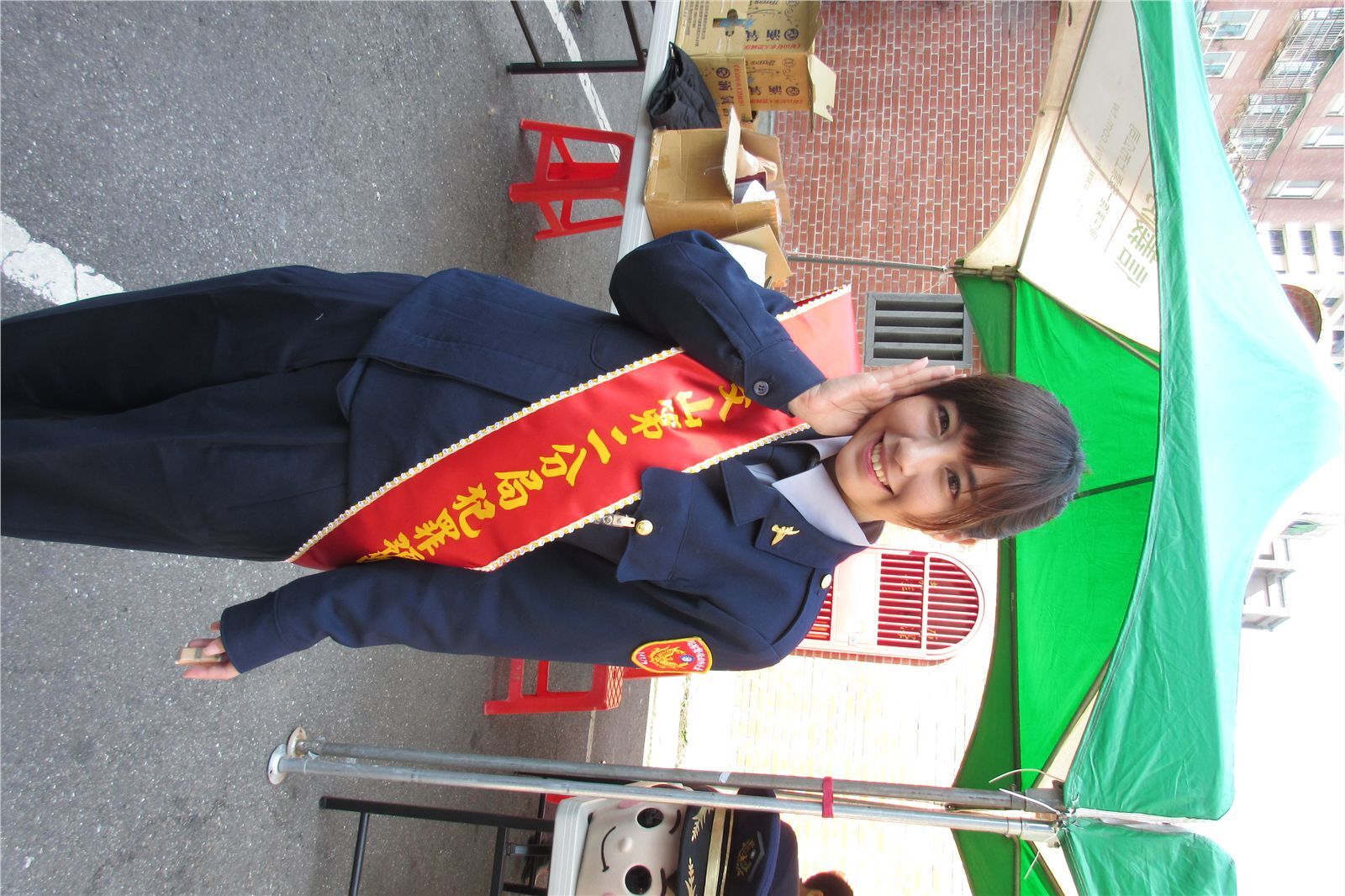 台湾美女NONO辜莞允(尖叫妹)警局反诈骗宣导