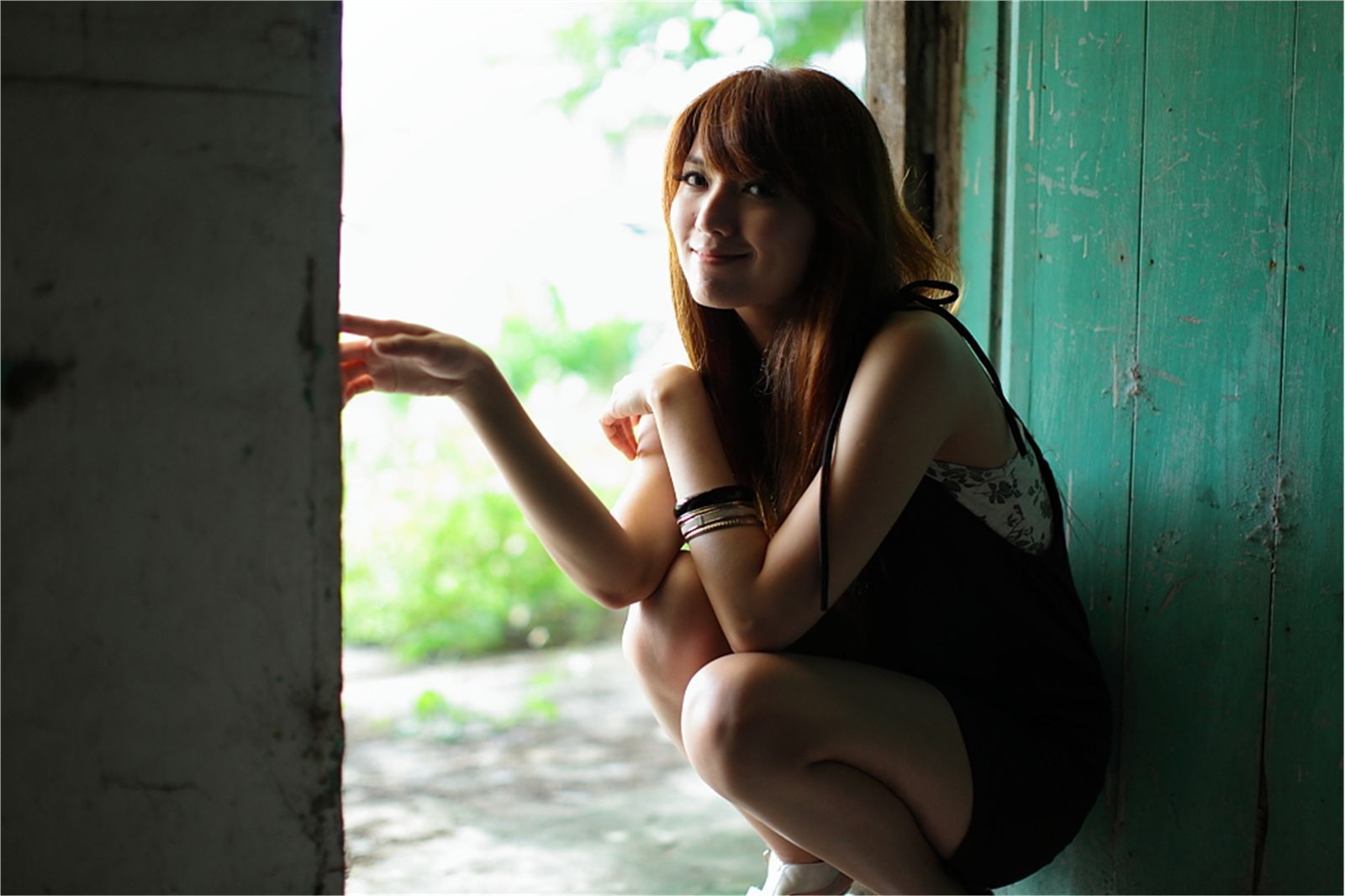 台湾清纯美女小静农场初夏田园风光写真