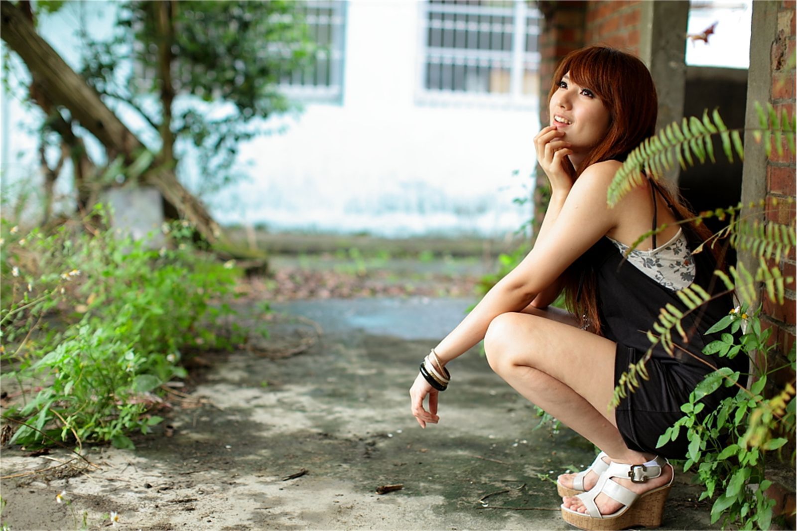 台湾清纯美女小静农场初夏田园风光写真