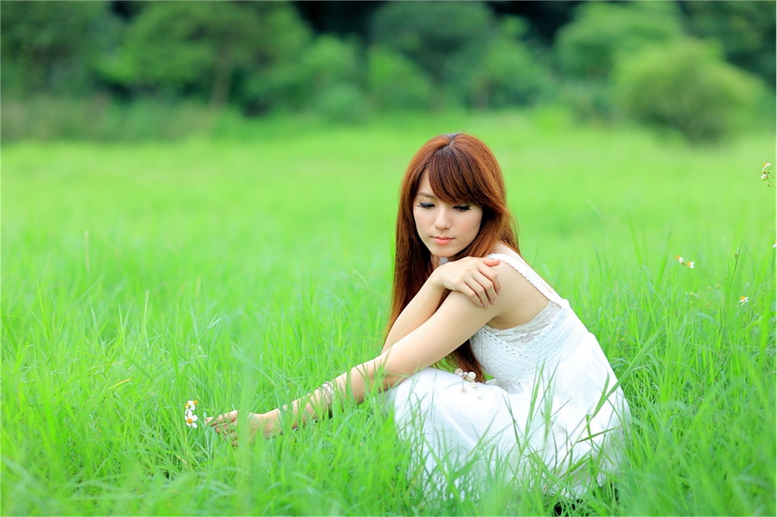 台湾清纯美女小静农场初夏田园风光写真