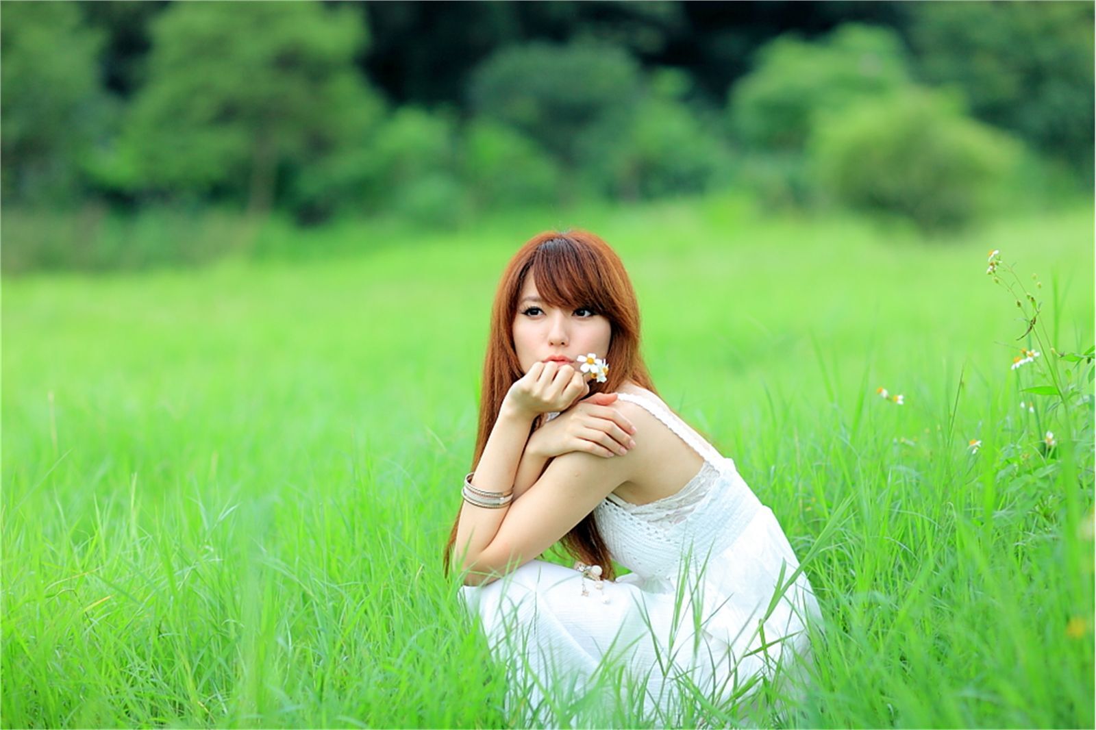 台湾清纯美女小静农场初夏田园风光写真