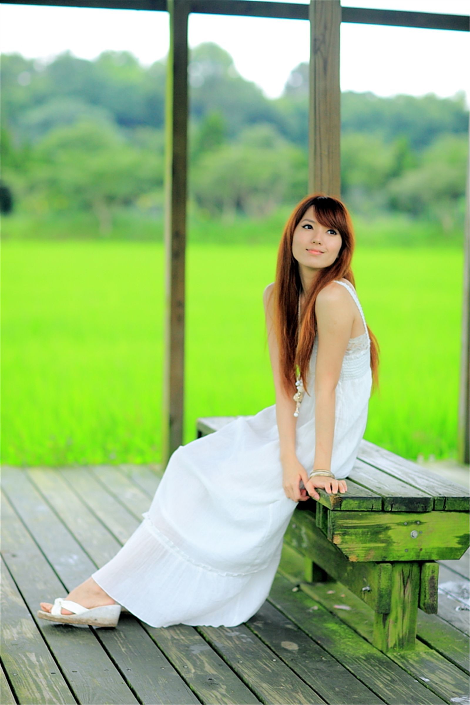 台湾清纯美女小静农场初夏田园风光写真