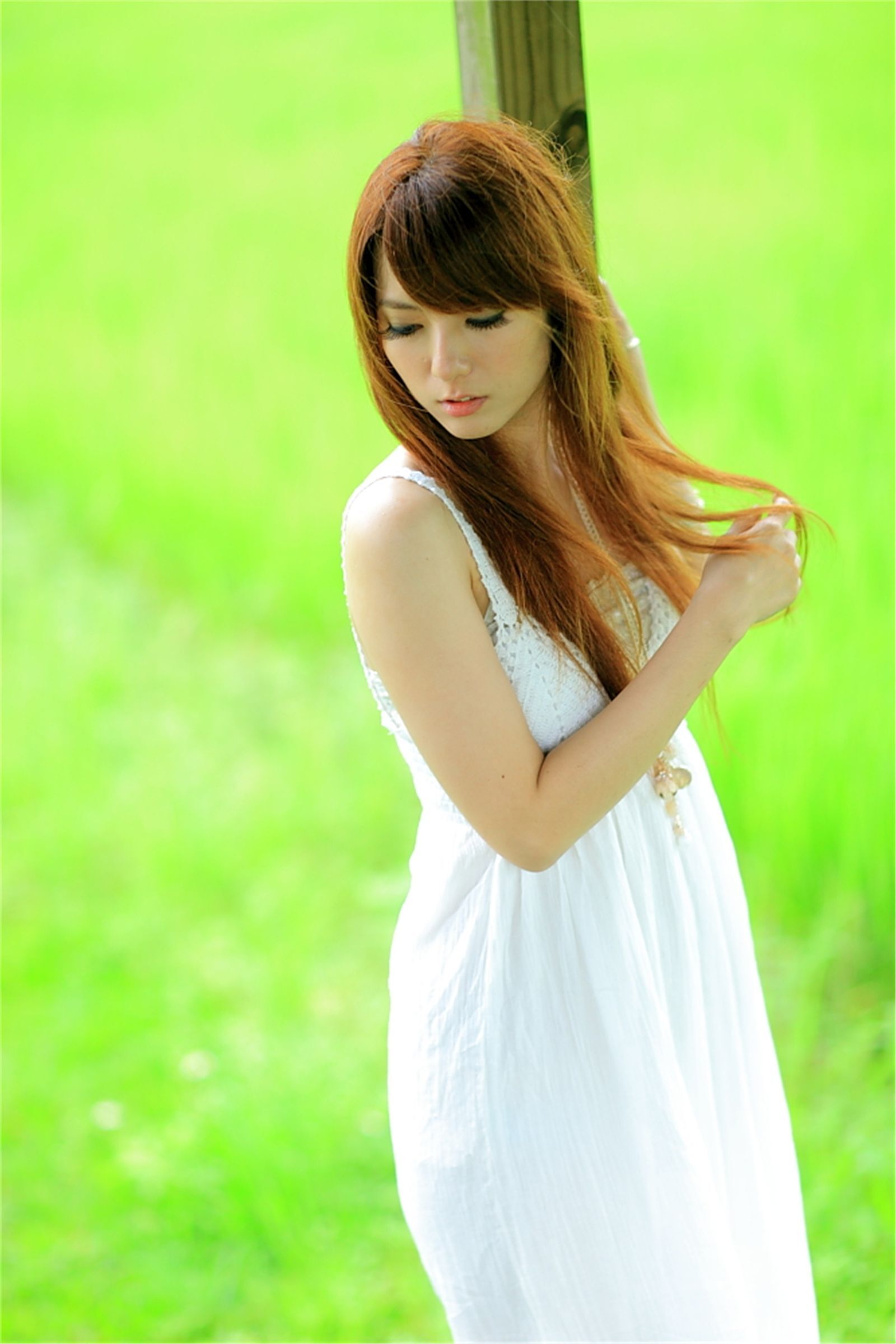 台湾清纯美女小静农场初夏田园风光写真