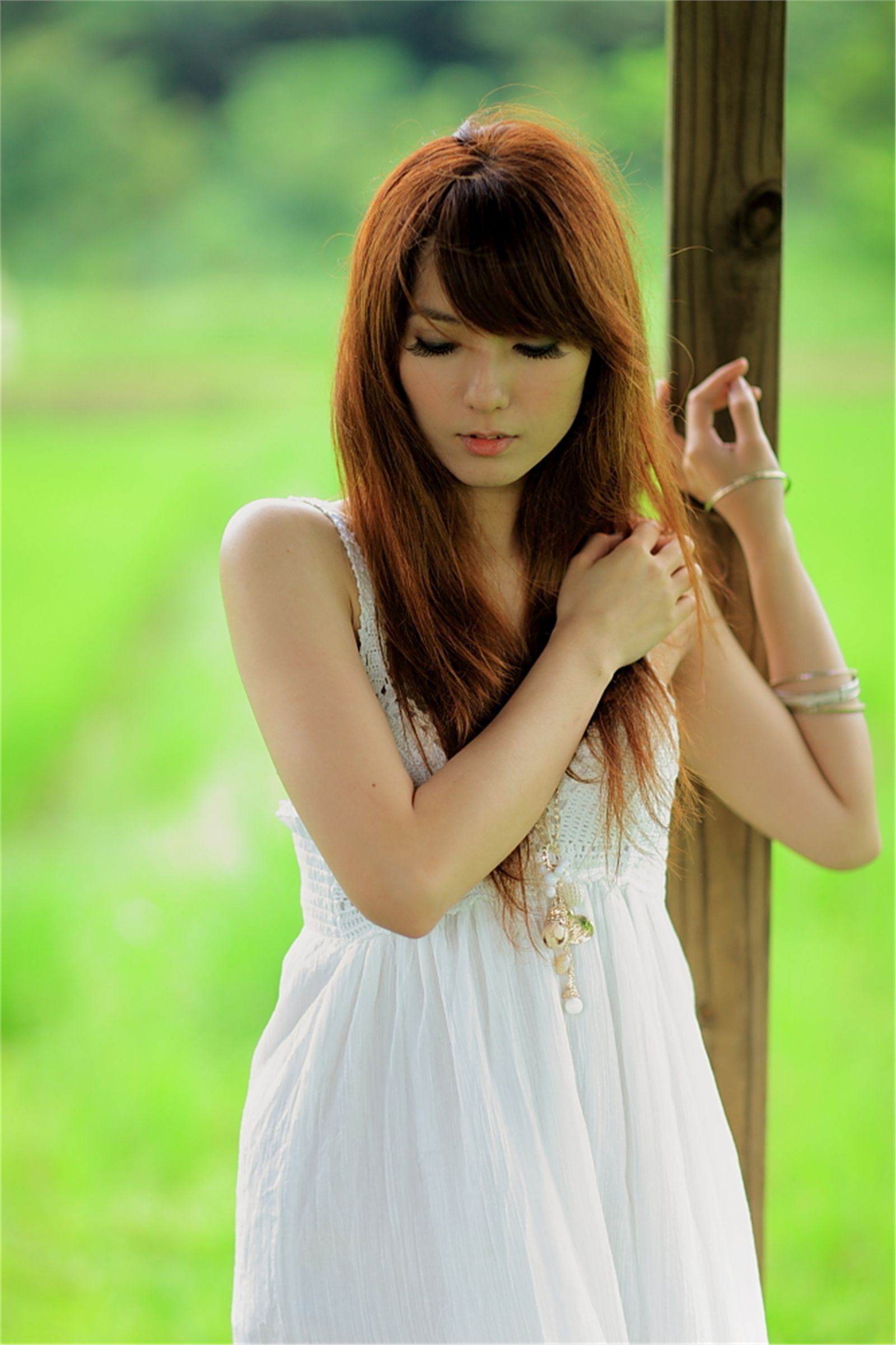 台湾清纯美女小静农场初夏田园风光写真