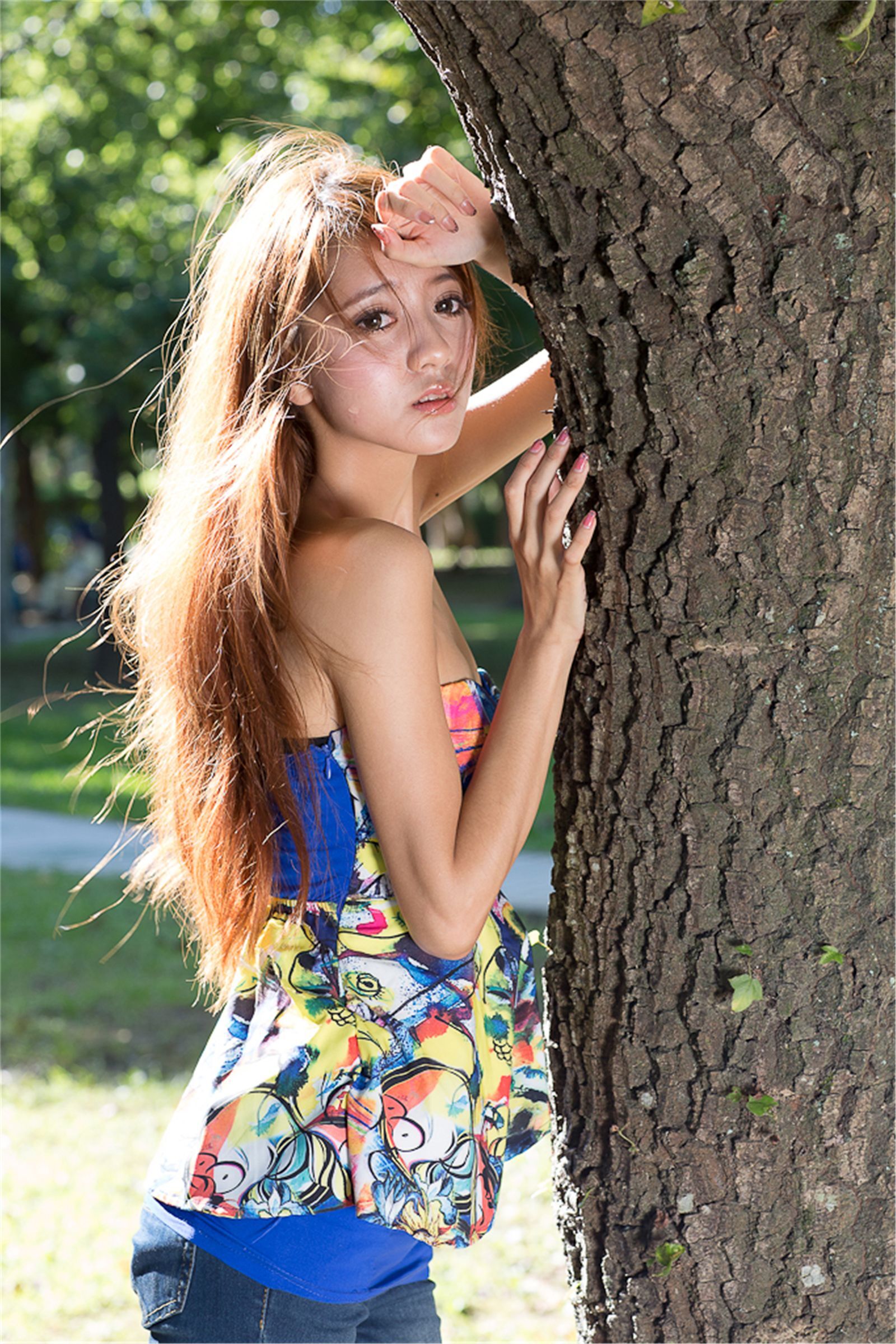 台湾清纯美女 妍安 大安森林公園外拍