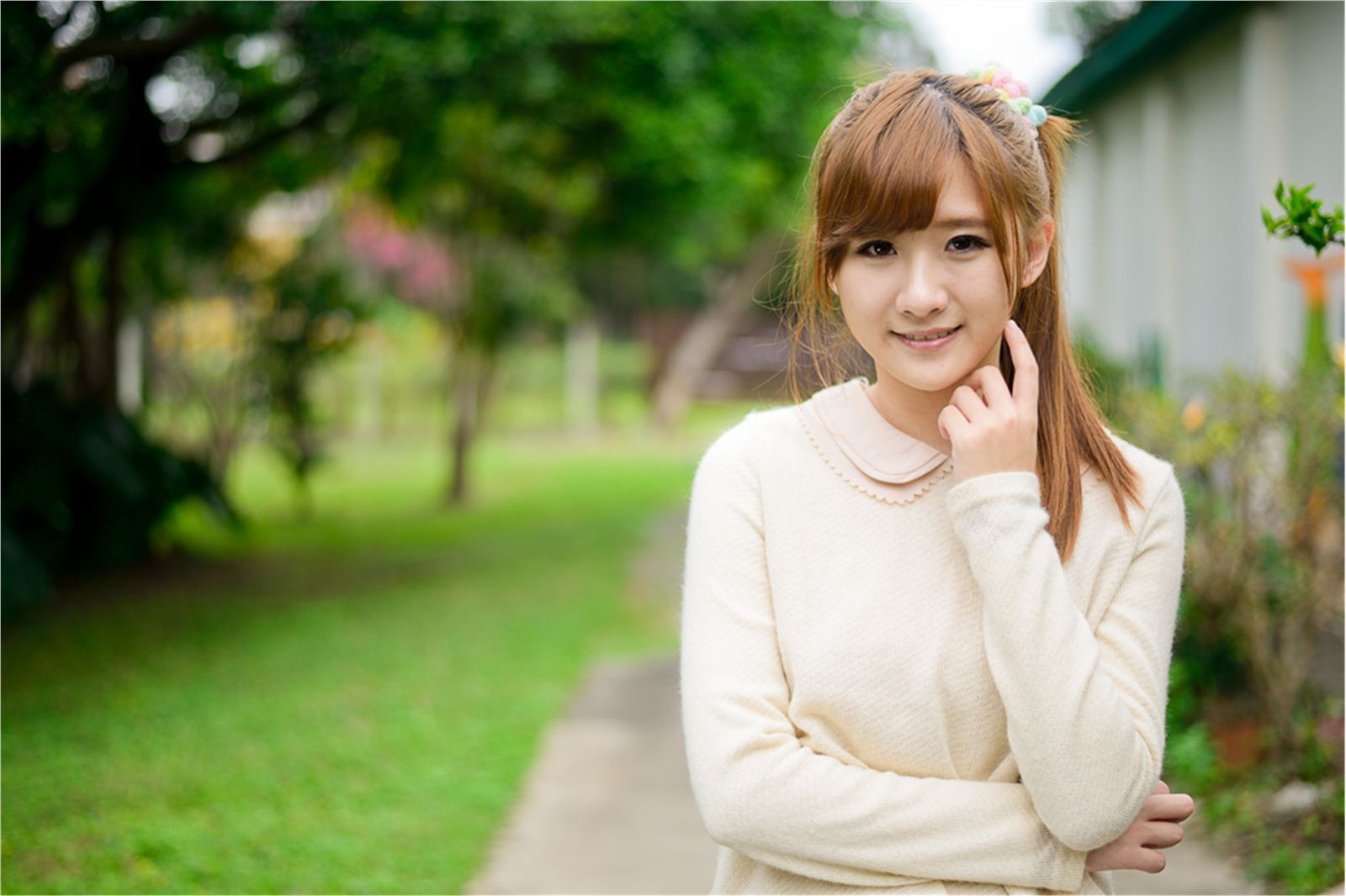 台湾清纯美女 思嫺-台北士林官邸外拍写真