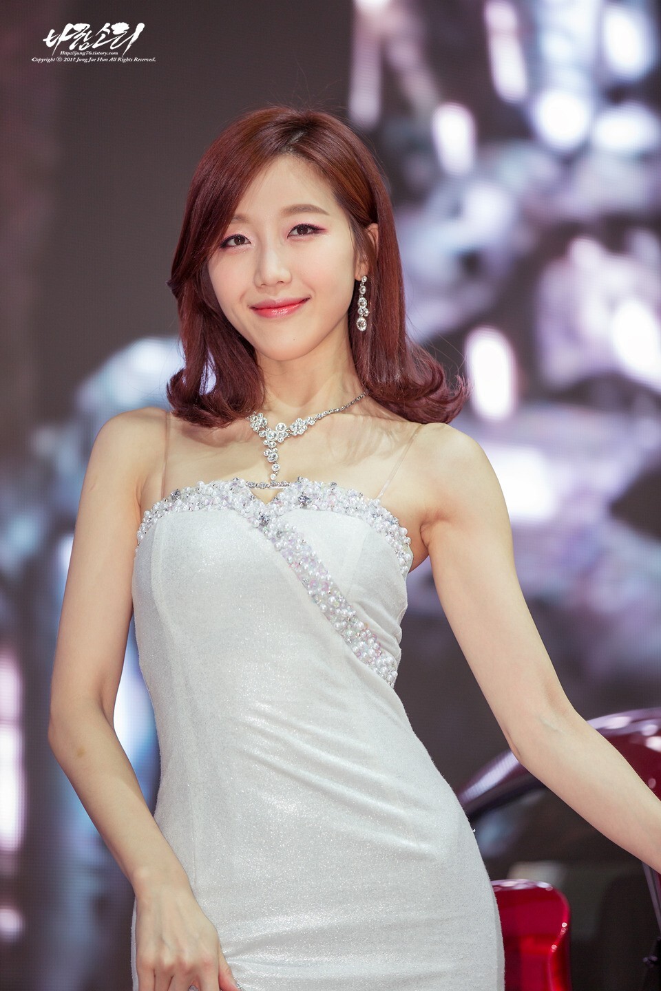 2015韩国国际车展靓丽车模金雅然