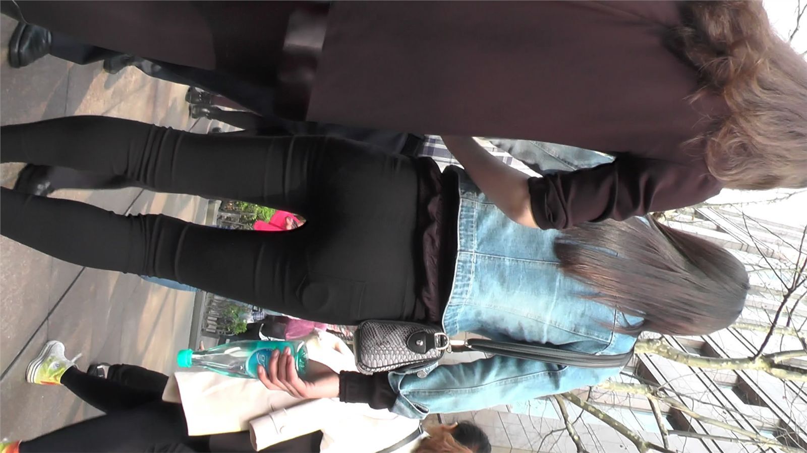 蓝色包臀短裙性感美女模特showgirl可爱唯美