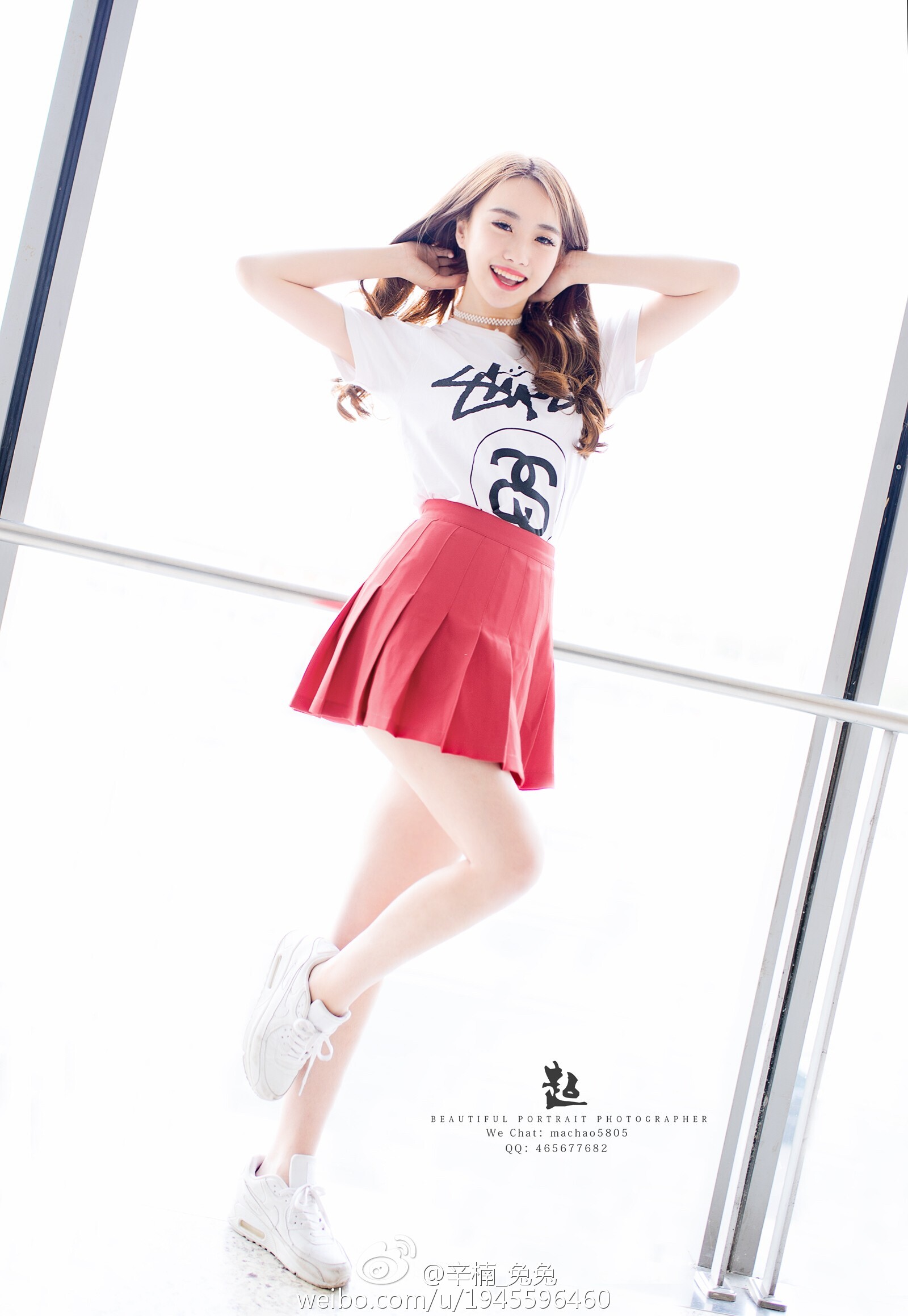 美女如云白衣美女车模辛楠兔兔微博图集