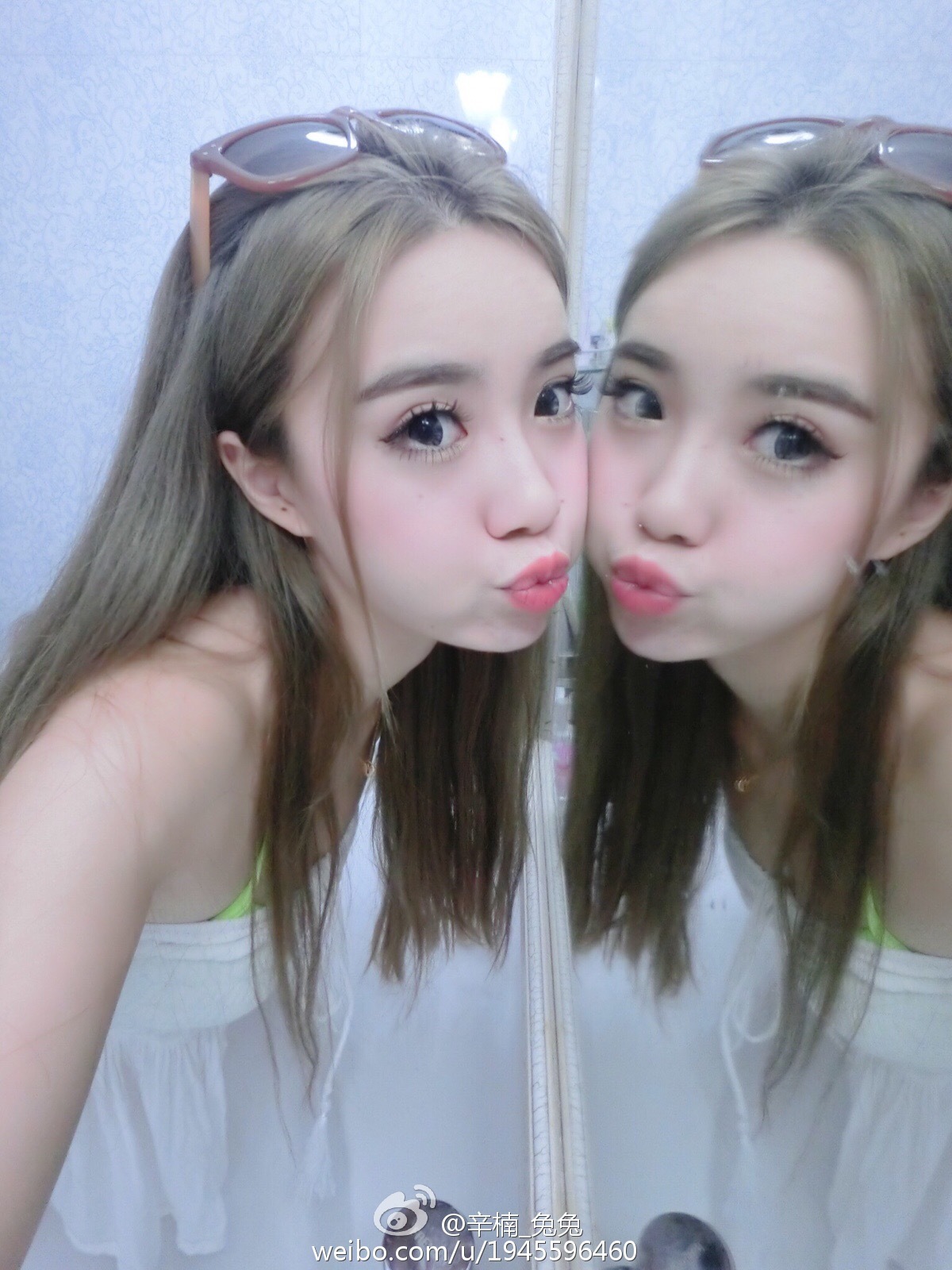 美女如云白衣美女车模辛楠兔兔微博图集2