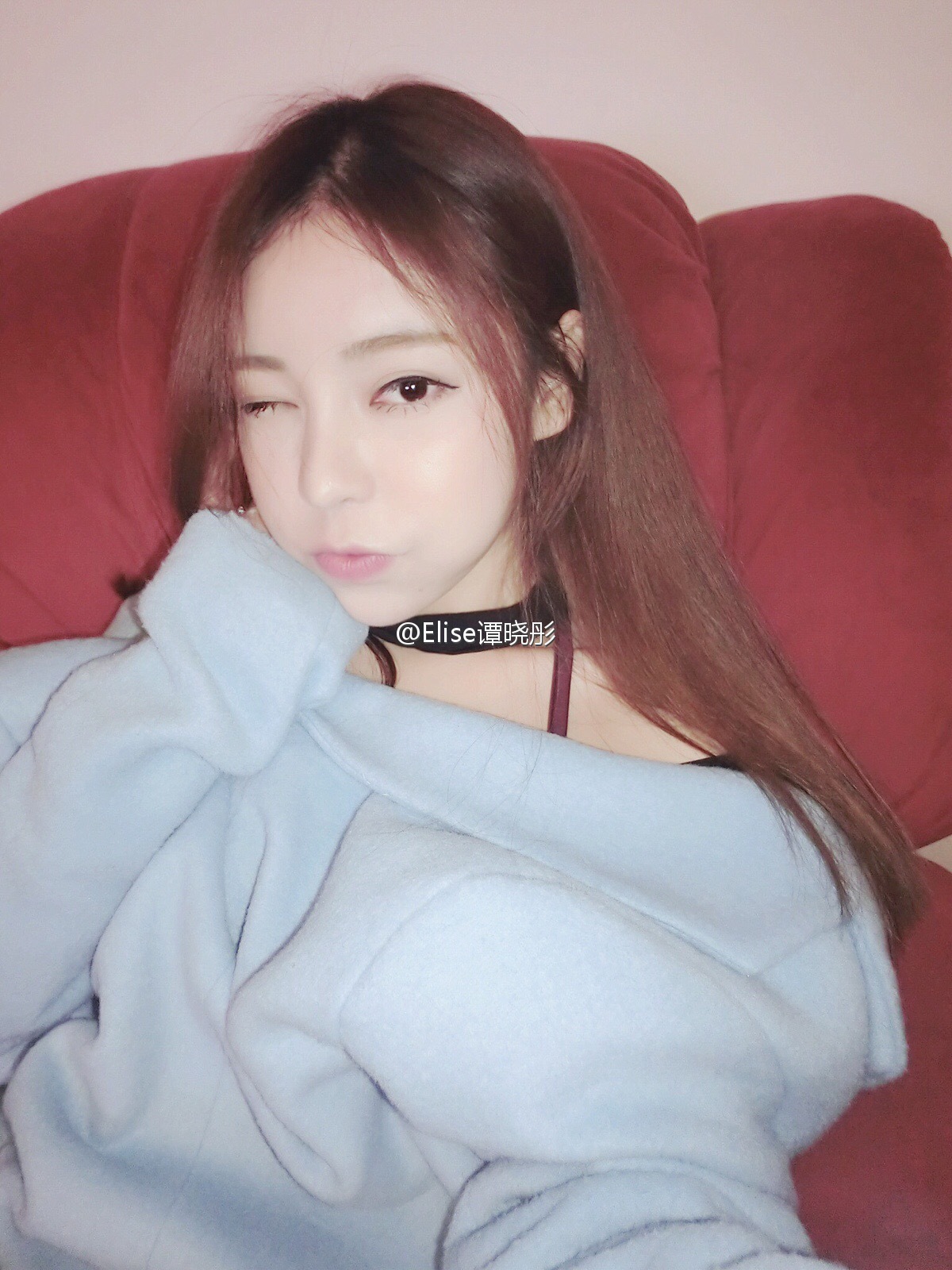 34F大胸模特Elise谭晓彤微博散图