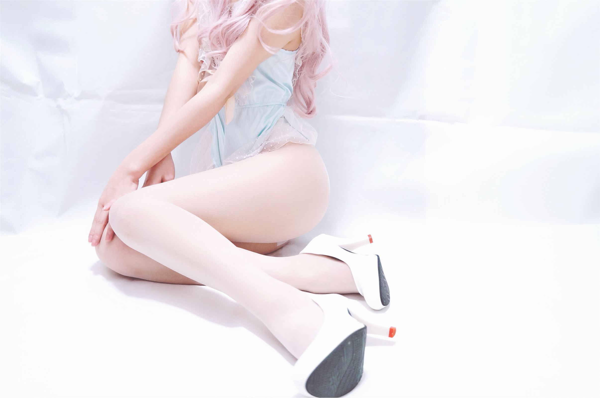 JK邪魔暖暖-最新VIP 孔雀蓝真丝