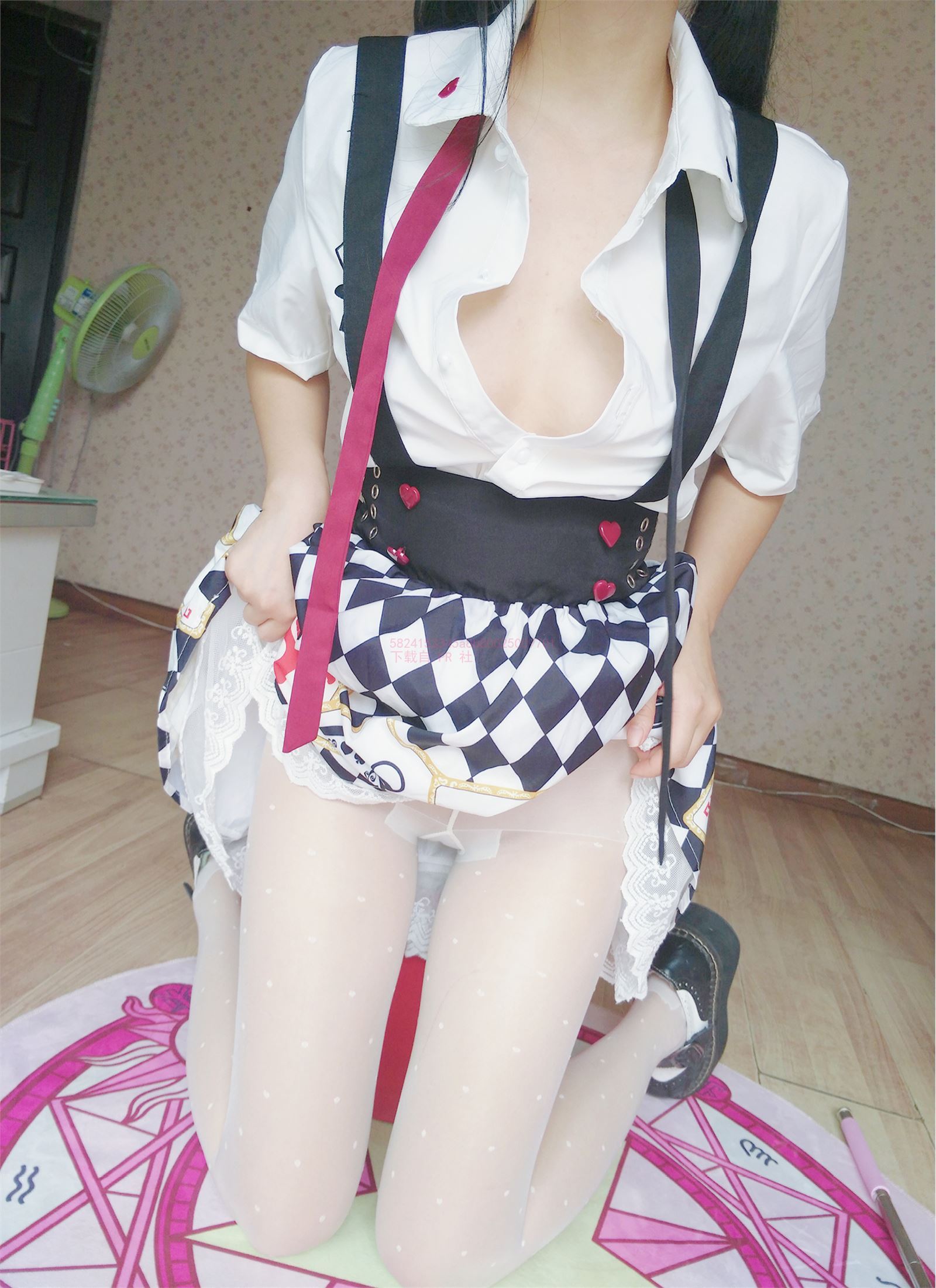 花狸追-扑克牌吊带裙图包