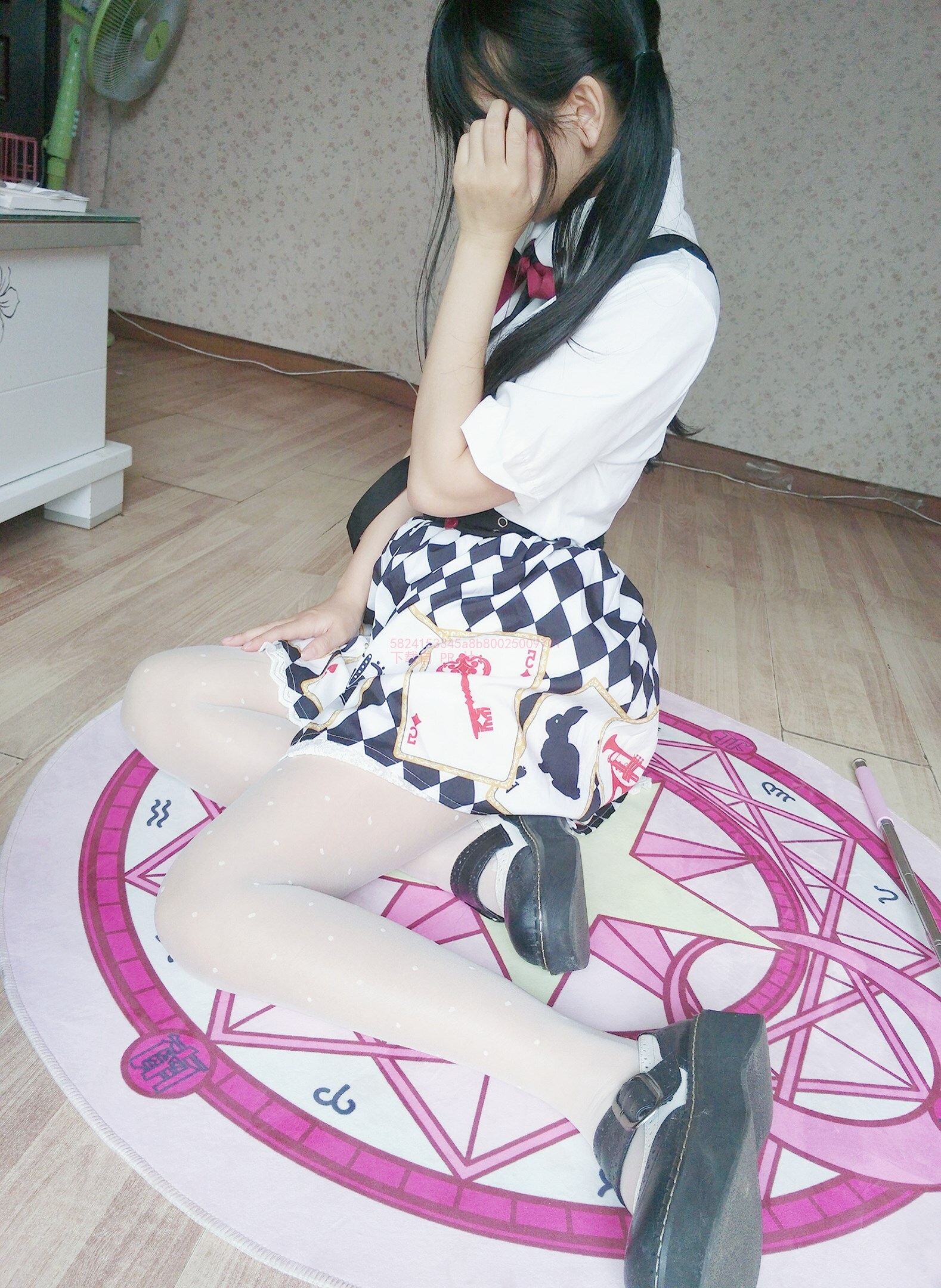 花狸追-扑克牌吊带裙图包