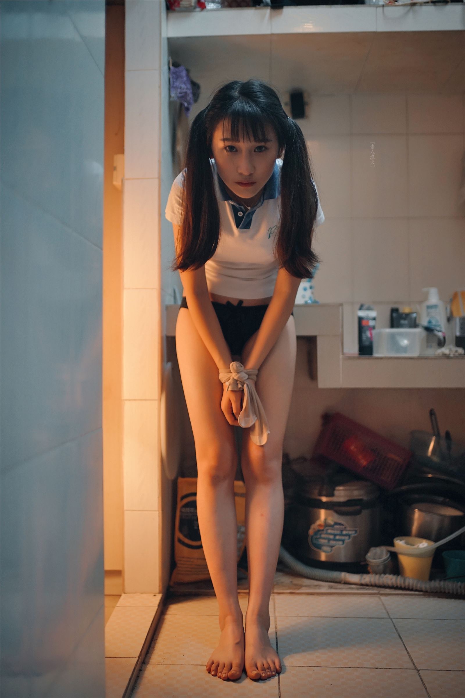 向大佬低头双马尾萌妹 深圳校服女仆装 香港之行