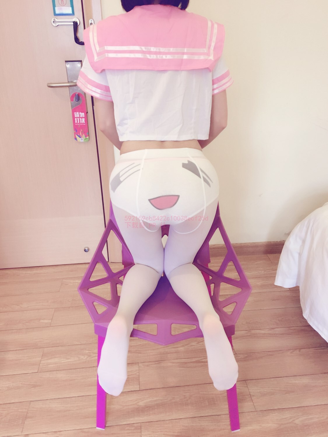 安娜CHA - 粉色水手服白丝