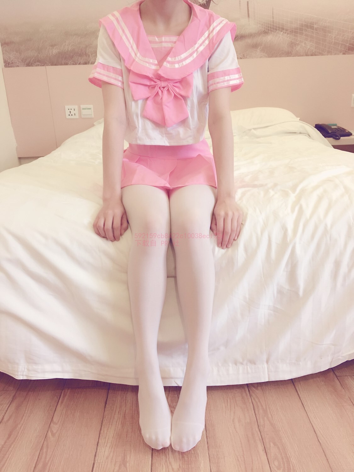 安娜CHA - 粉色水手服白丝