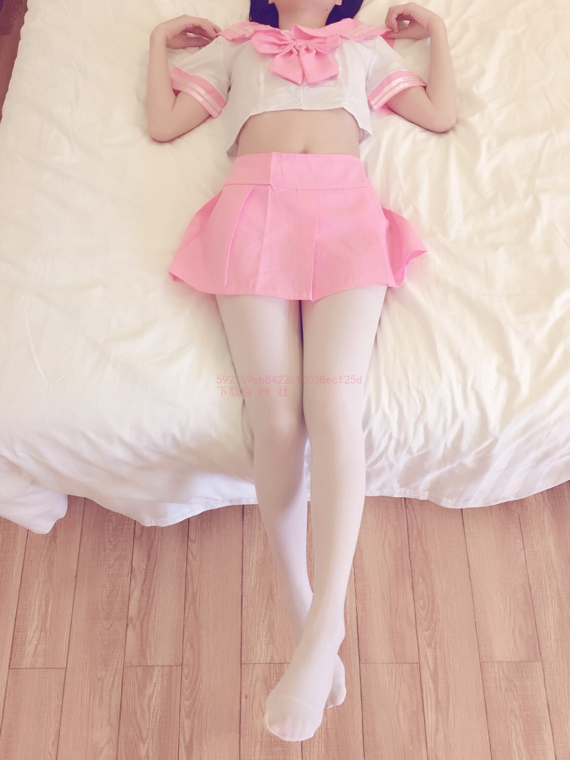 安娜CHA - 粉色水手服白丝