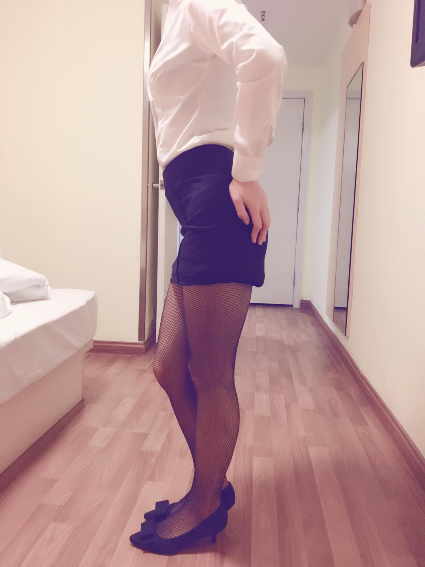 安娜CHA-黑丝网袜OL