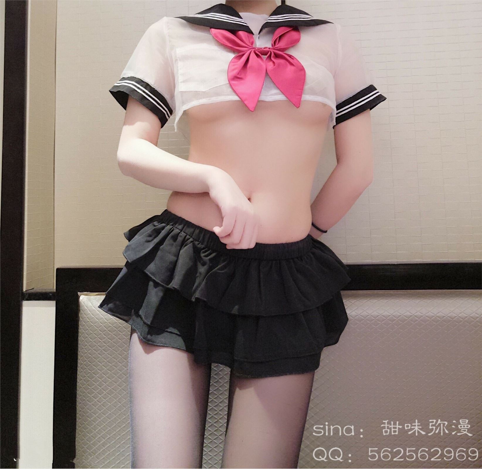 萌白酱-黑丝制服