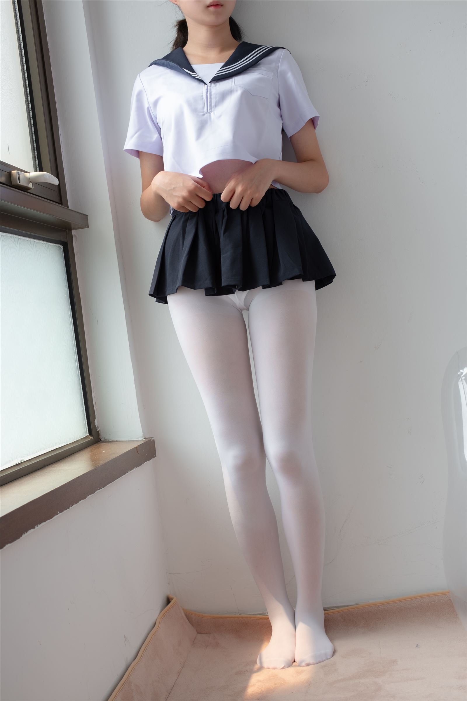 爱花写真 - [ALPHA-003] 白丝水手服