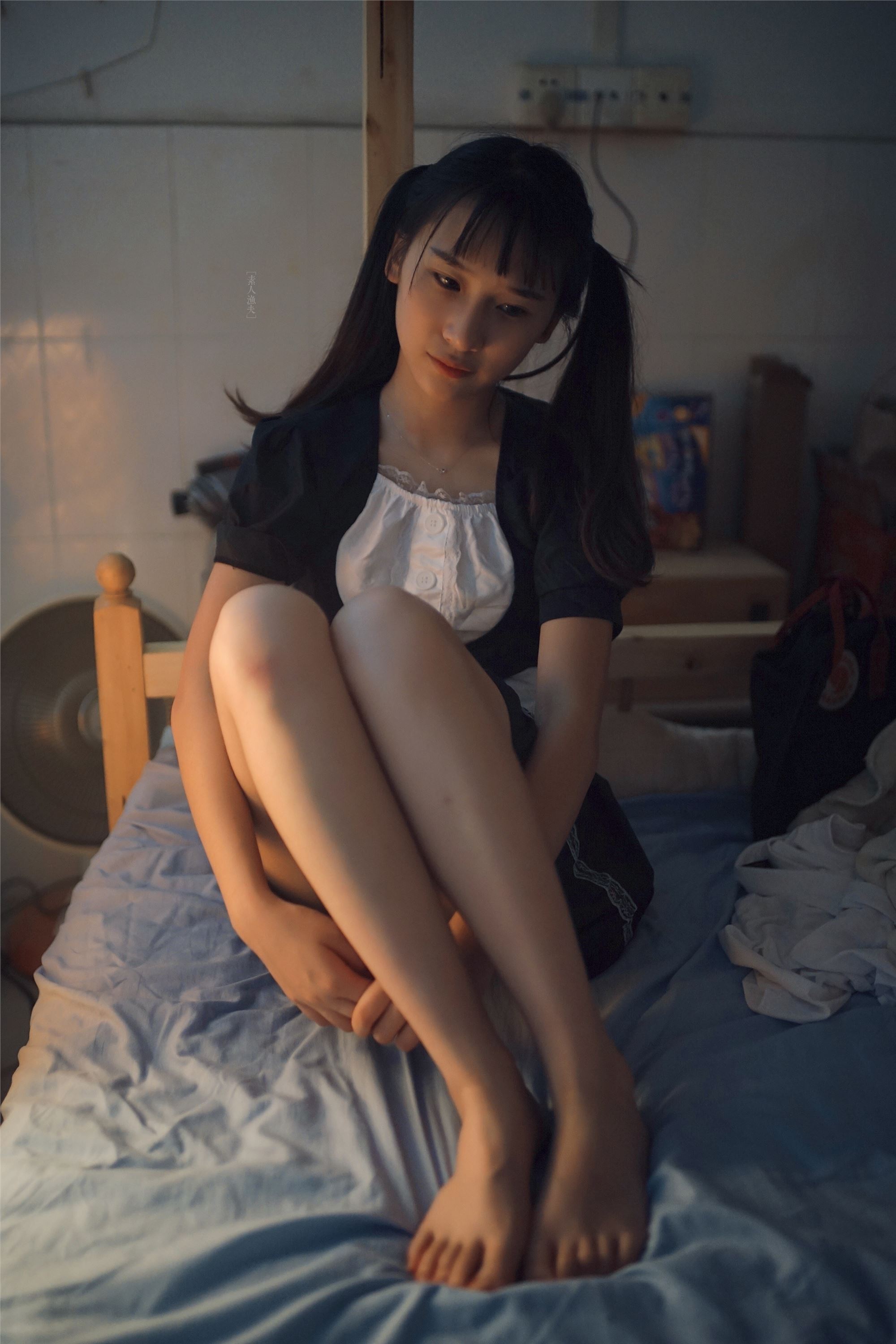 深圳校服双马尾萌妹女仆装香港之行