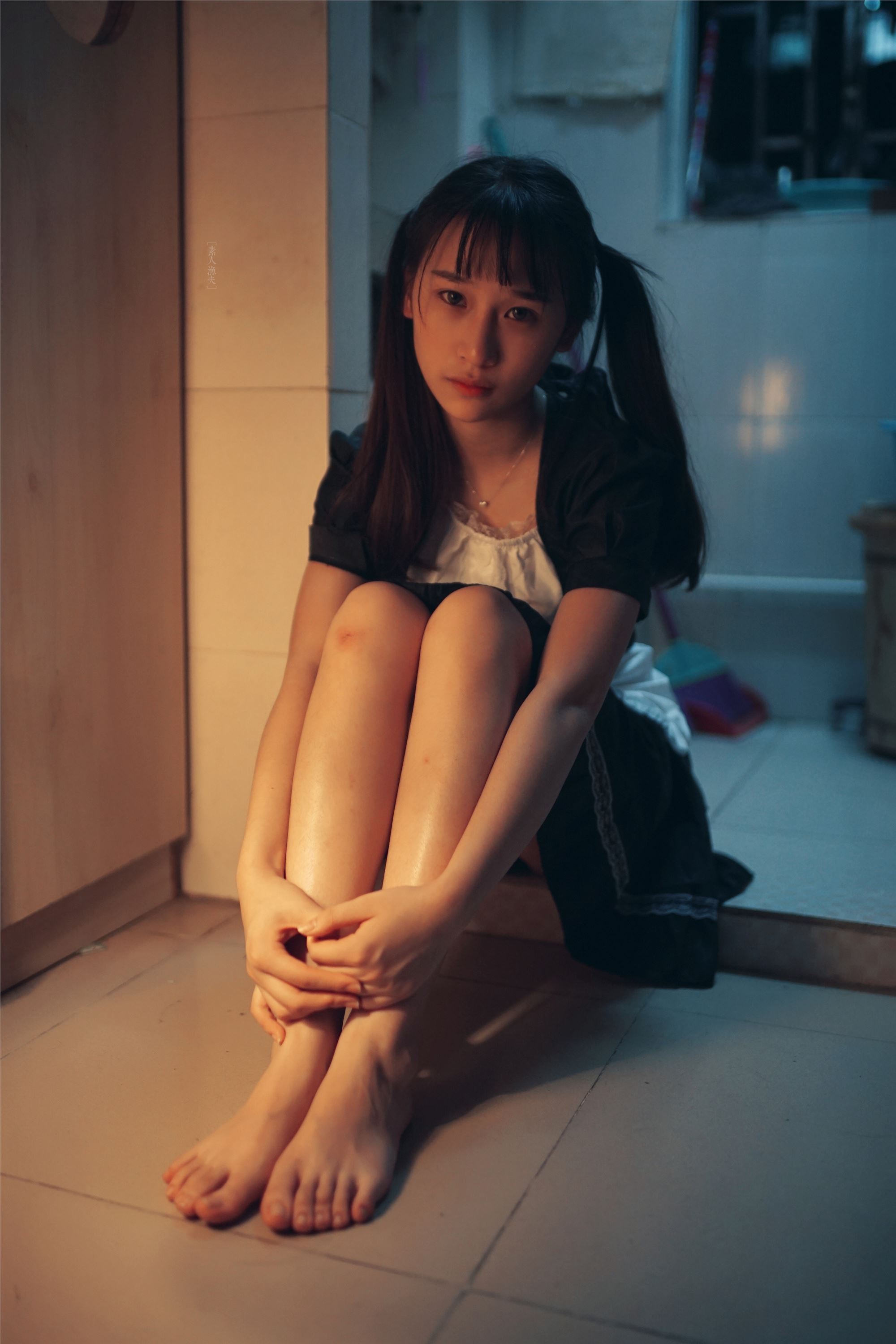 深圳校服双马尾萌妹女仆装香港之行