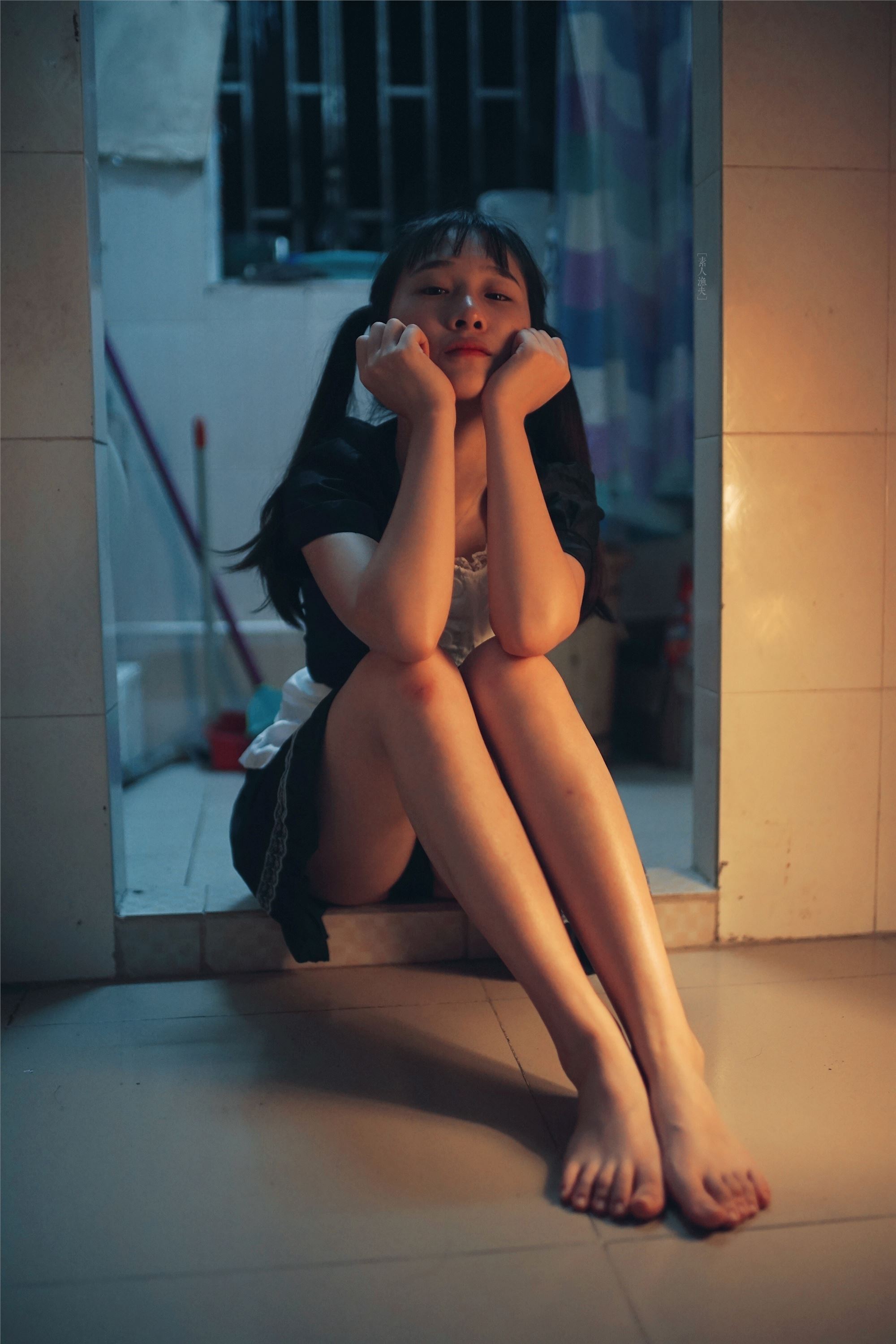 深圳校服双马尾萌妹女仆装香港之行