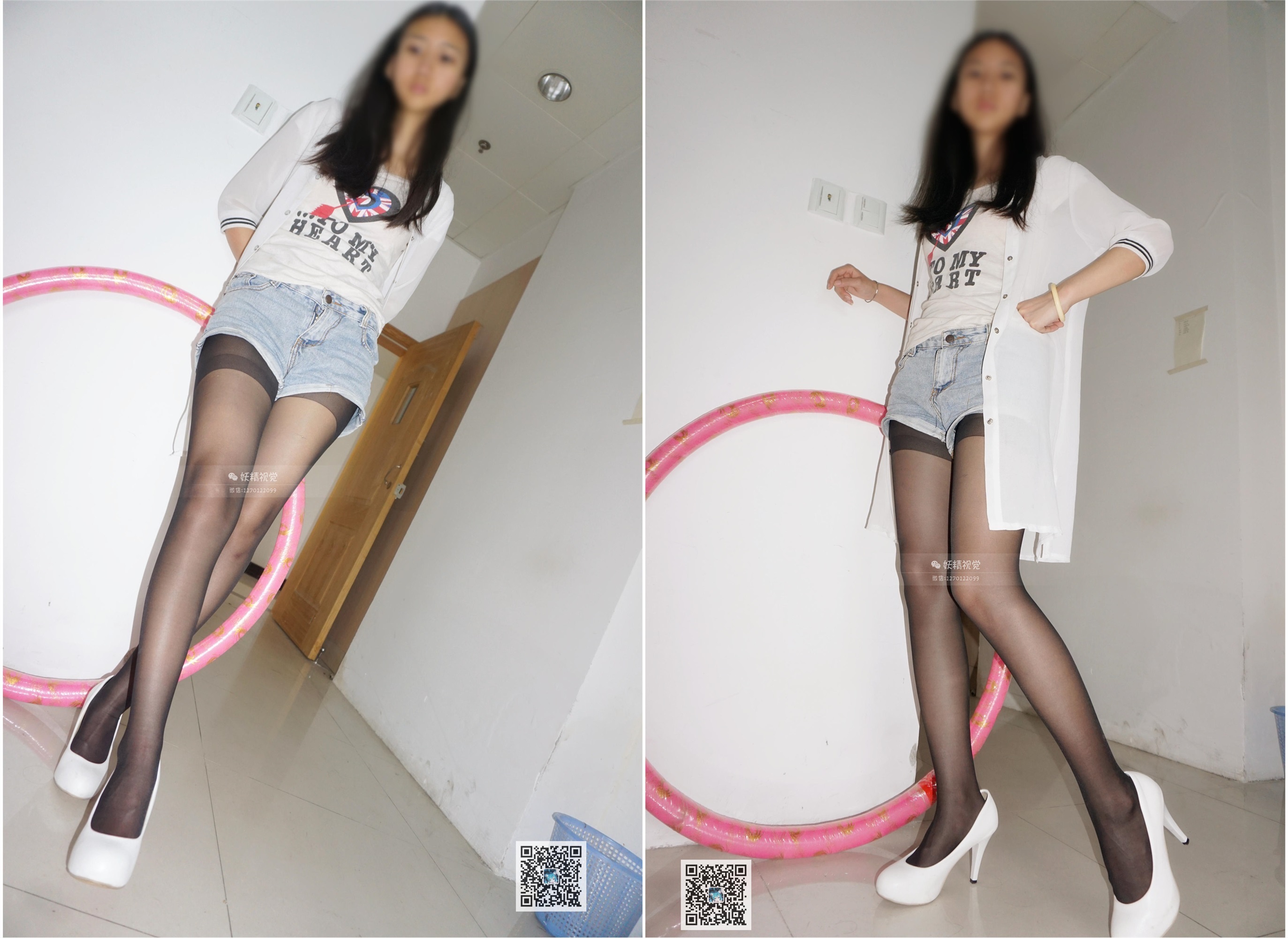 妖精视觉  钰钰 礼仪部的标准黑丝