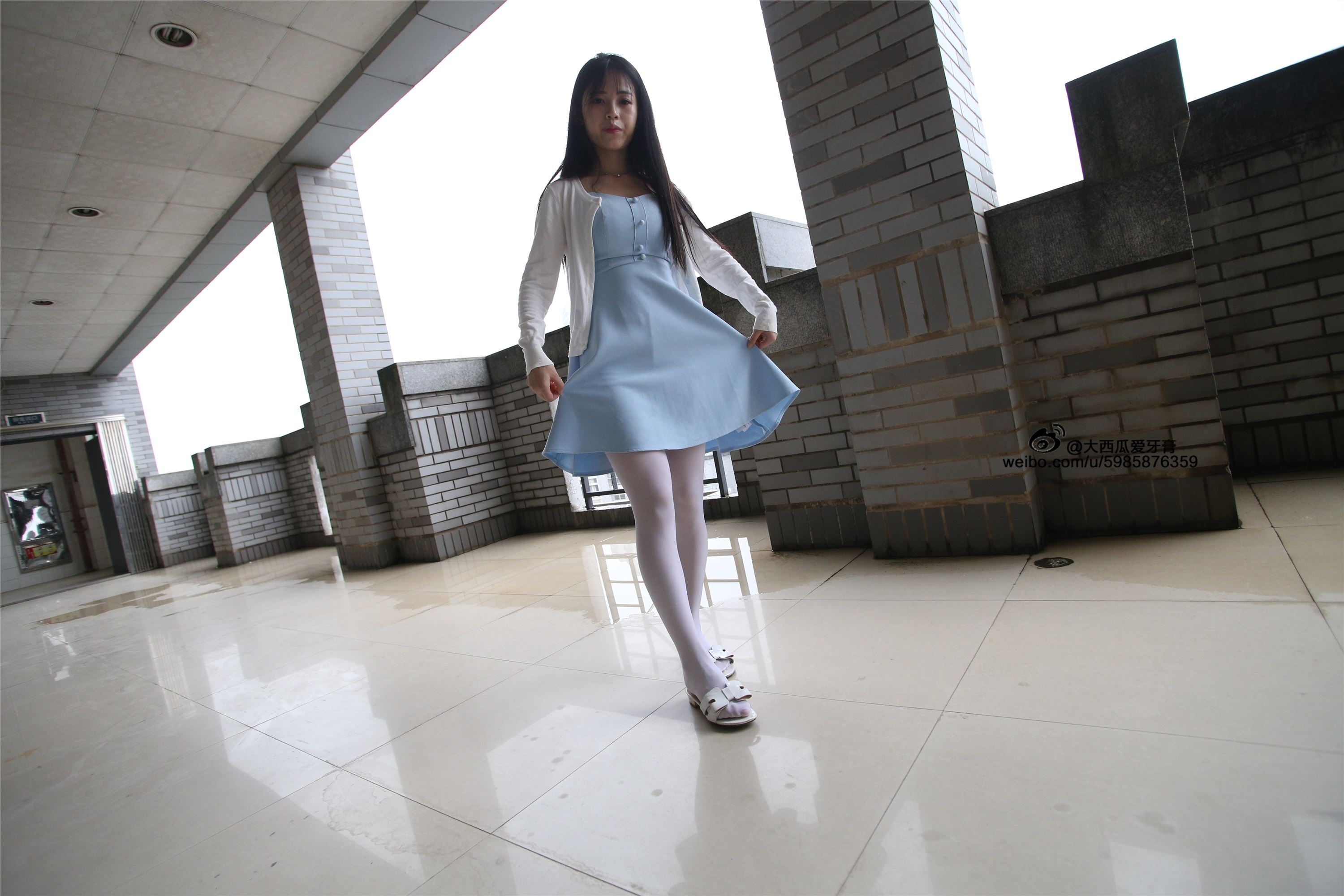 大西瓜美女图片 Z4-1 小蓝裙263p1