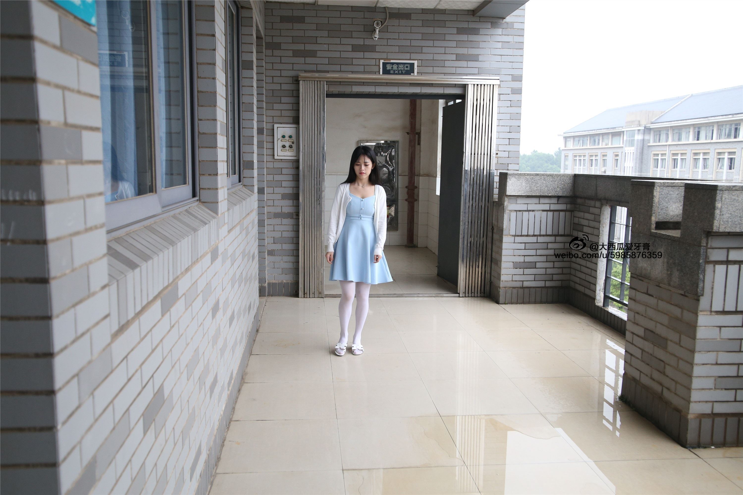 大西瓜美女图片 Z4-1 小蓝裙263p1