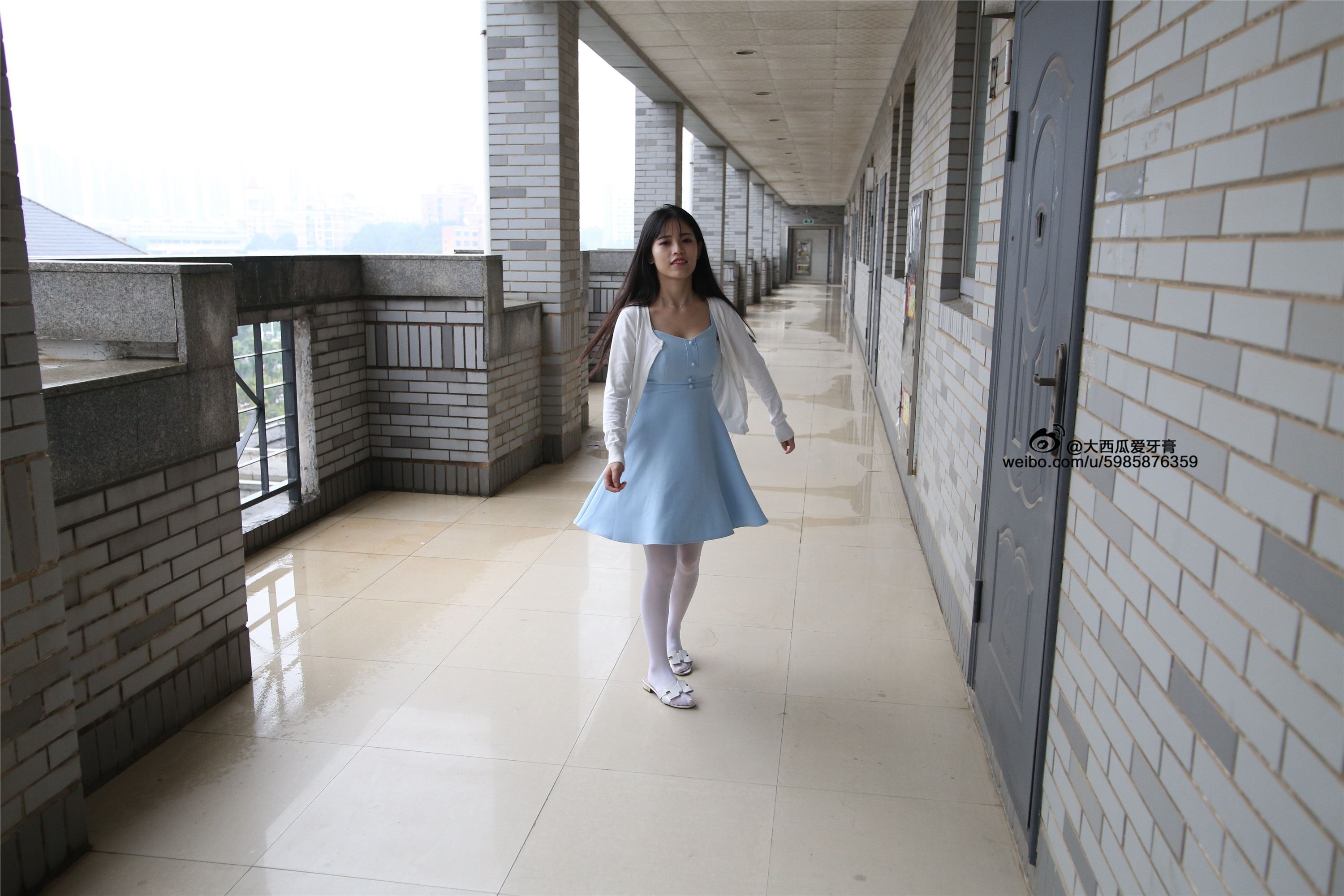 大西瓜美女图片 Z4-1 小蓝裙263p1