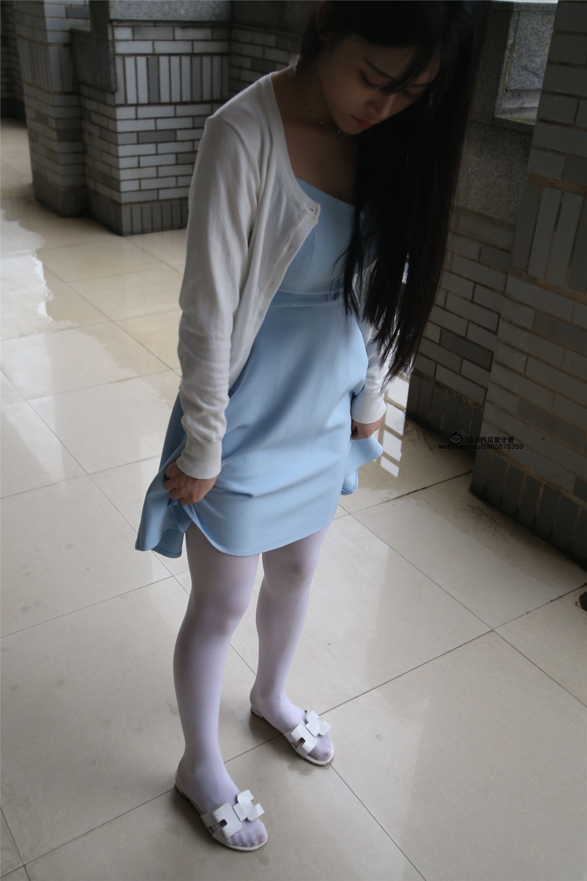 大西瓜美女图片 Z4-1 小蓝裙263p2