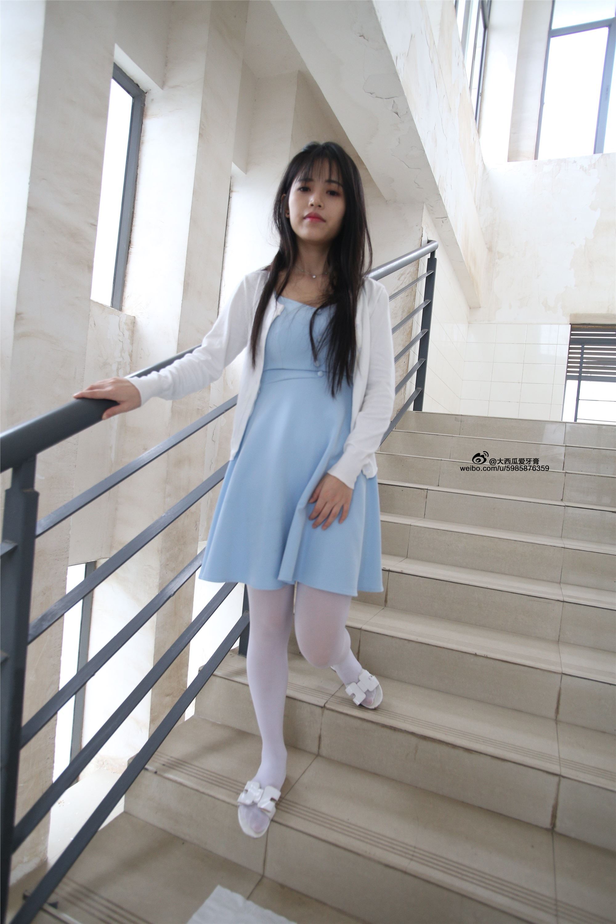 大西瓜美女图片 Z4-1 小蓝裙263p2